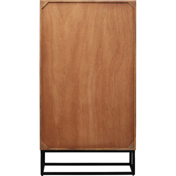 Kast MADEIRA lite hout met zwarte basis