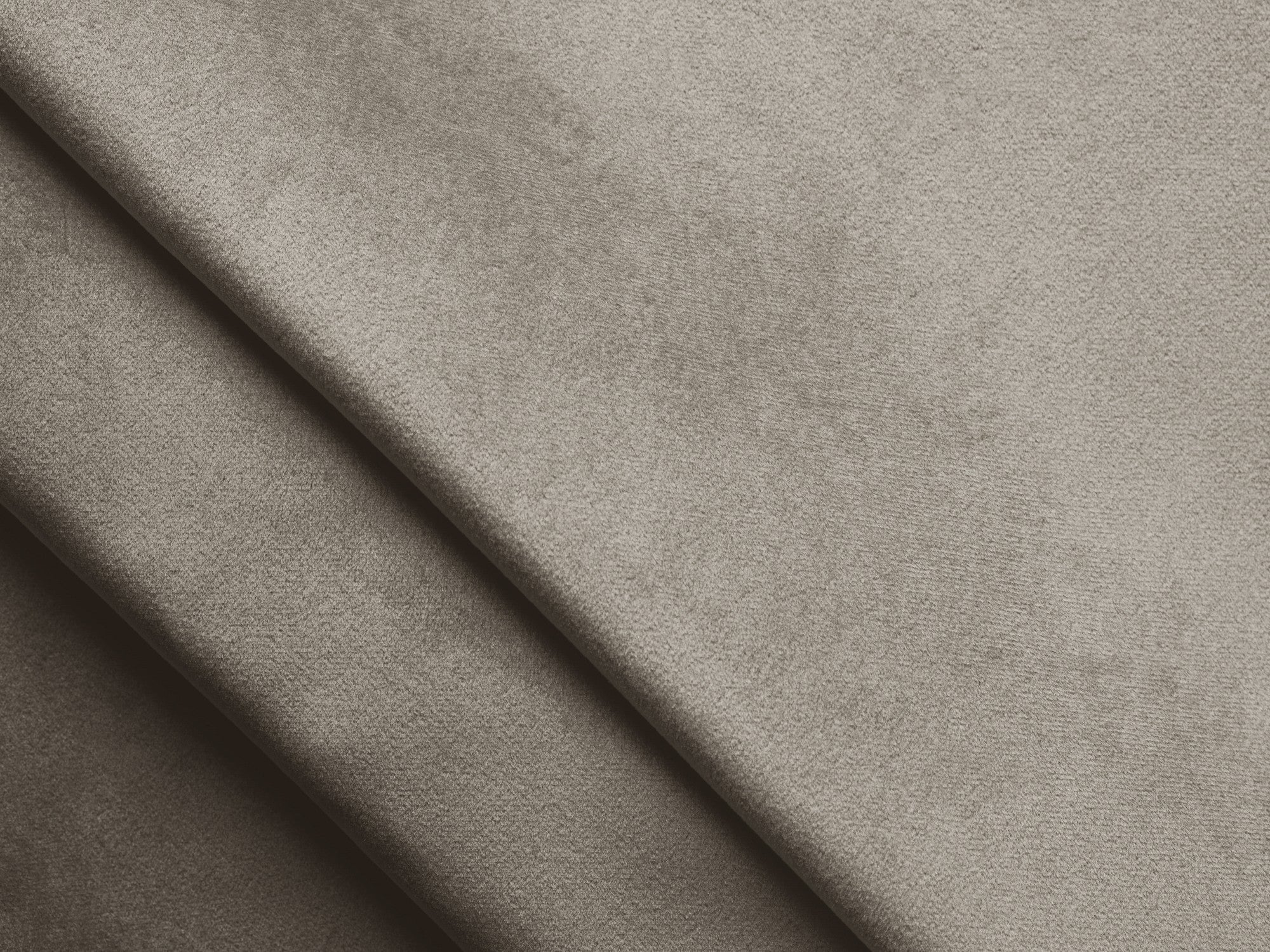 Taupe linkszijdige fluwelen hoekbank met slaapfunctie KONA