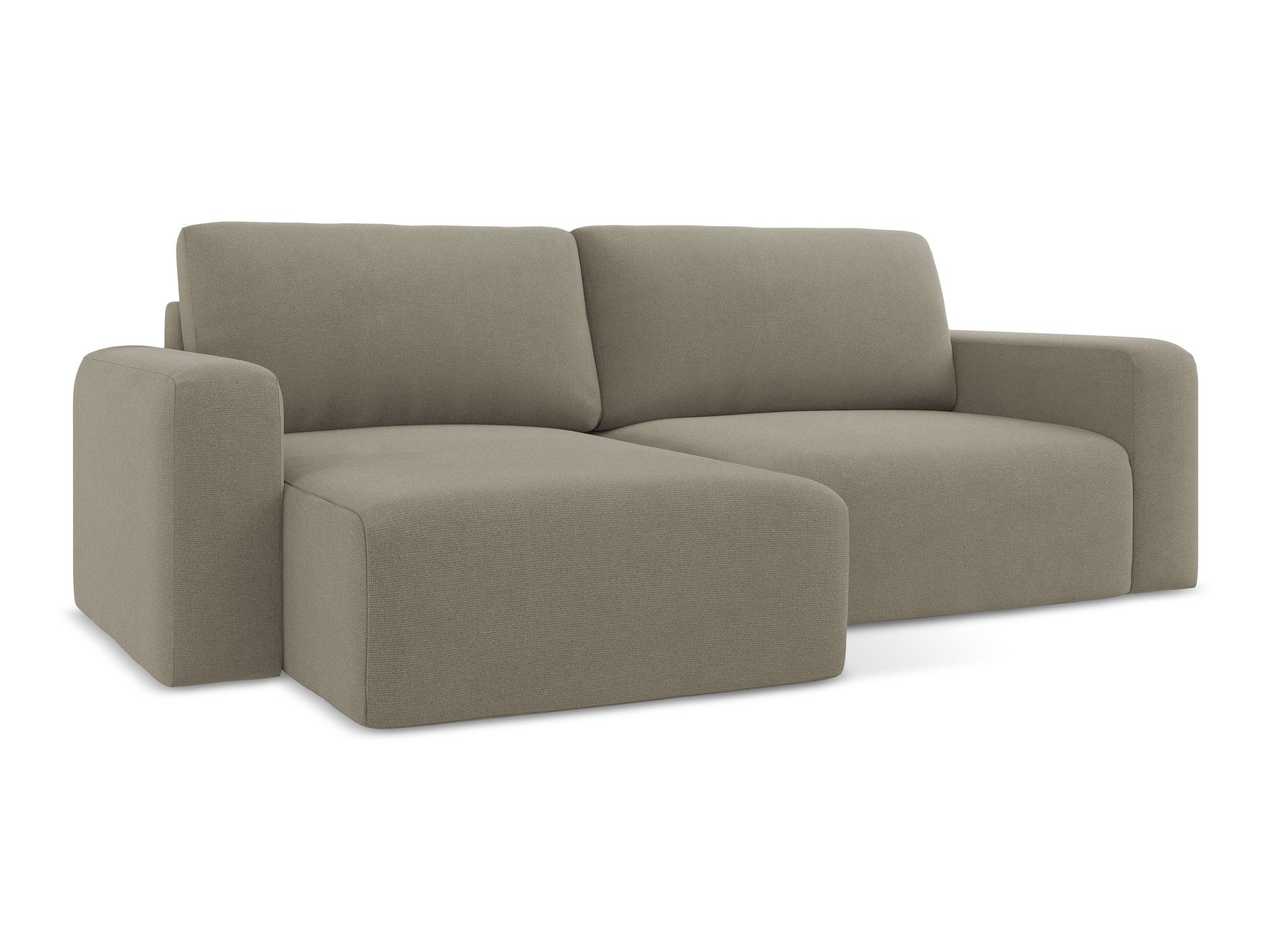 Linksseitiges Schlafsofa KONA in dunkelbeige