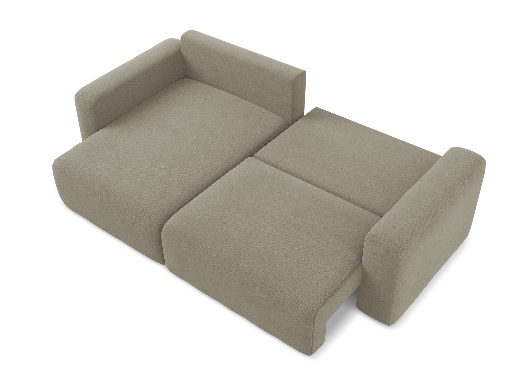 Linksseitiges Schlafsofa KONA in dunkelbeige