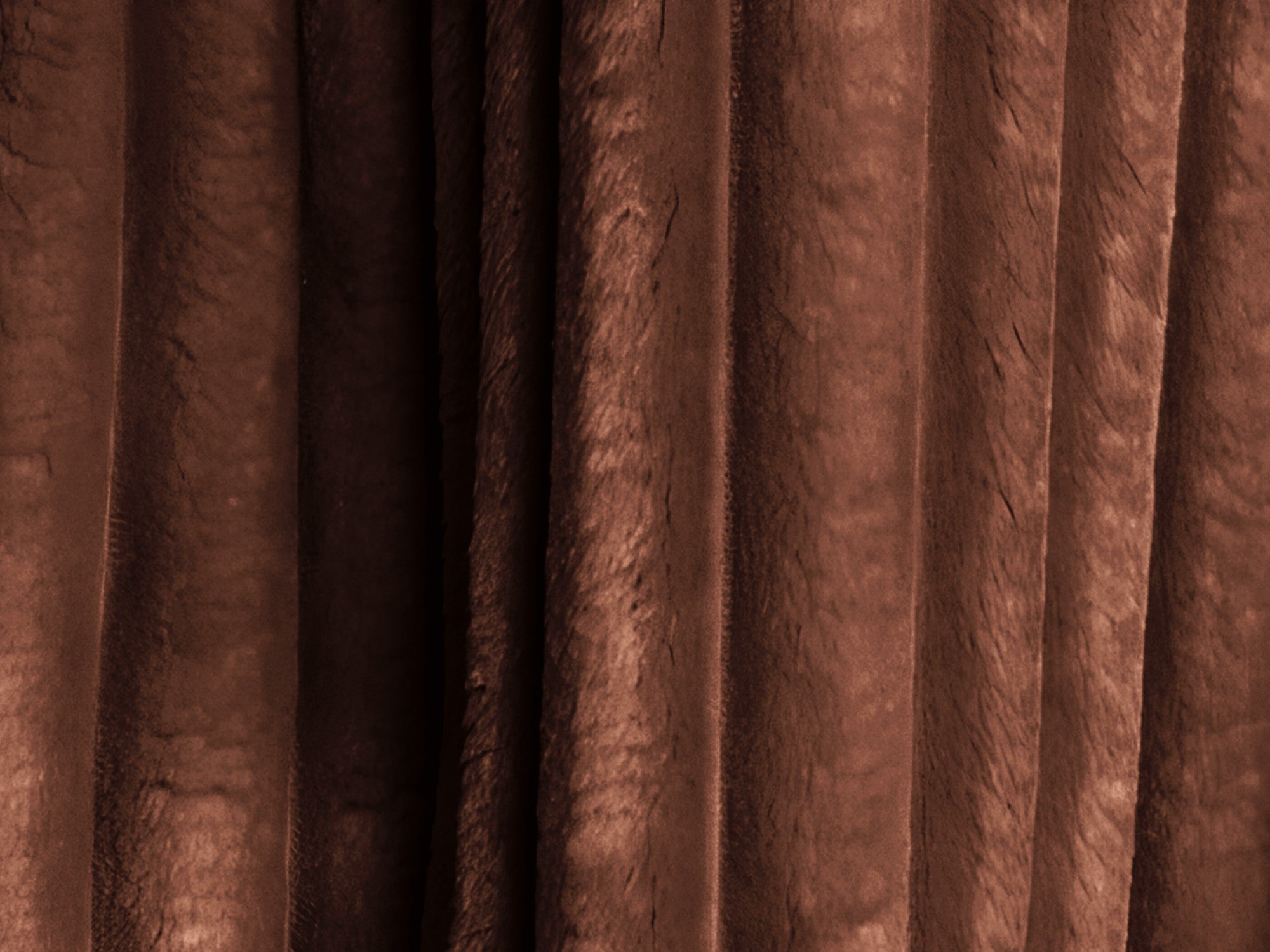 Linkerhoekbank met slaapfunctie KONA terracotta corduroy