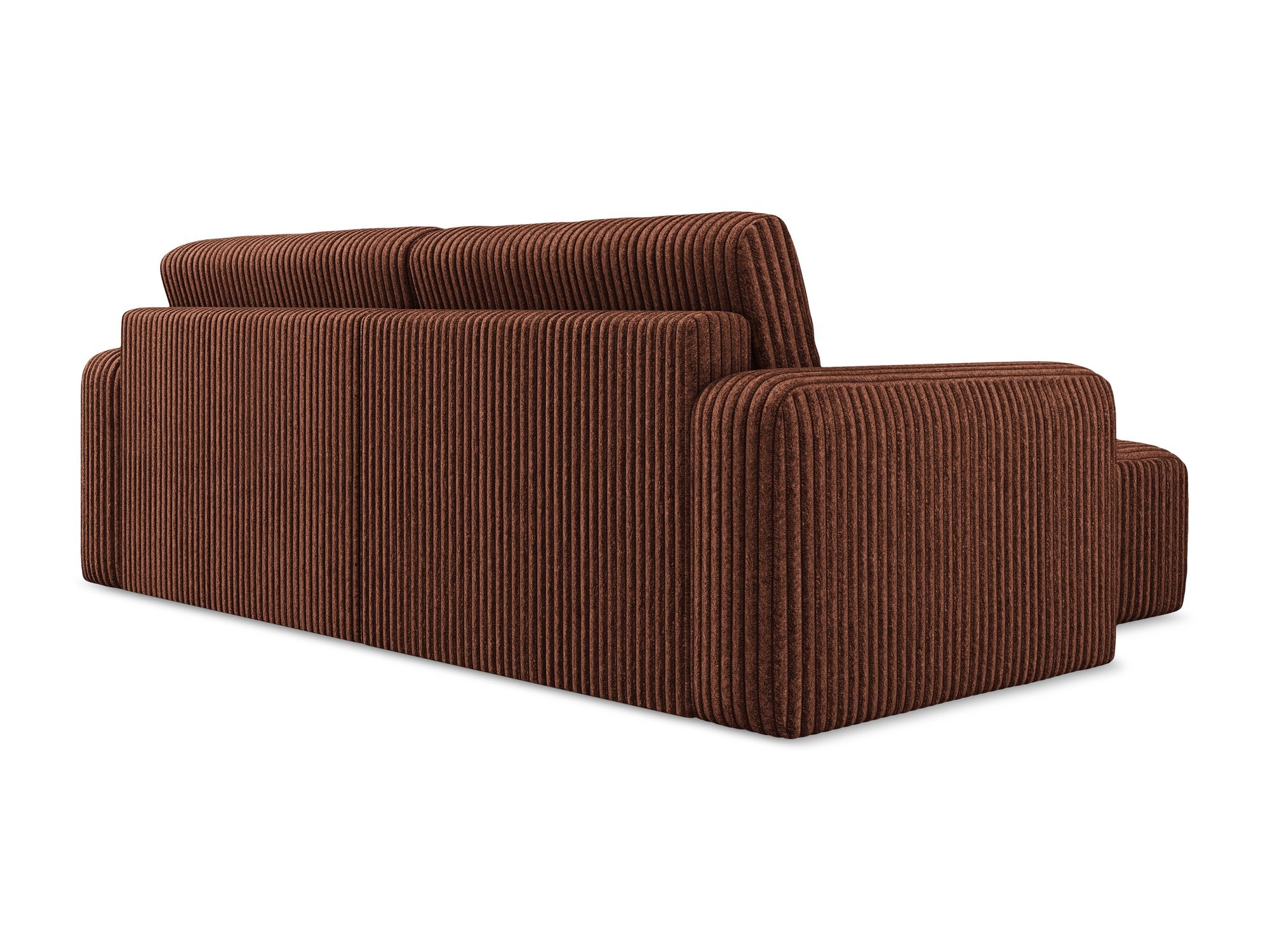 Linkerhoekbank met slaapfunctie KONA terracotta corduroy