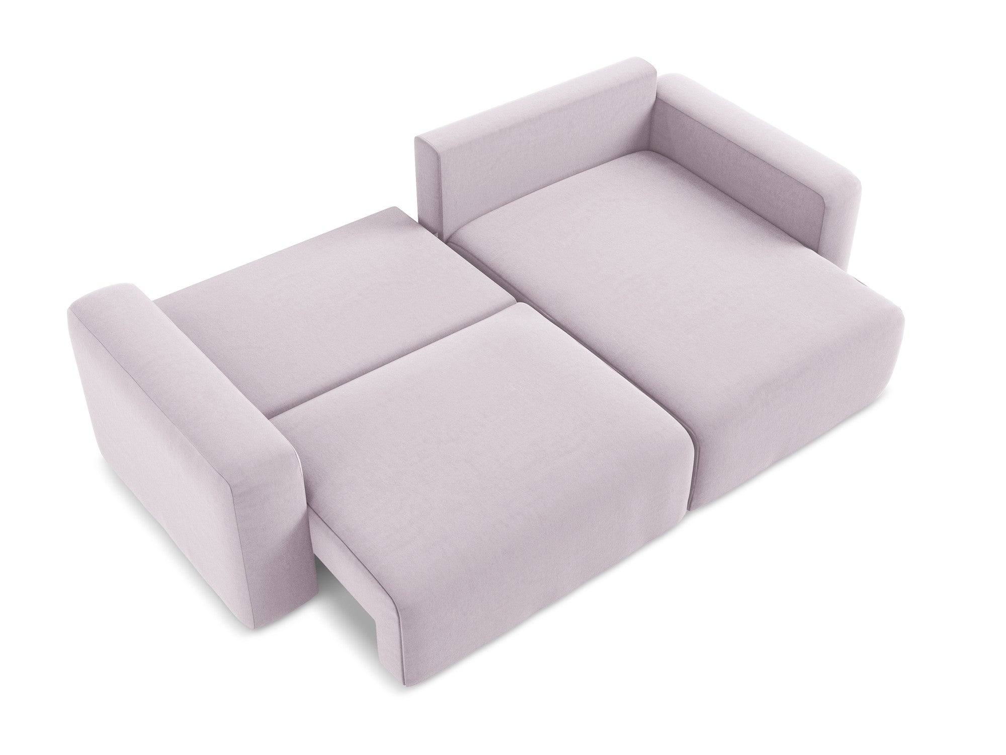 Vleugelbank van fluweel met slaapfunctie KONA lavendel