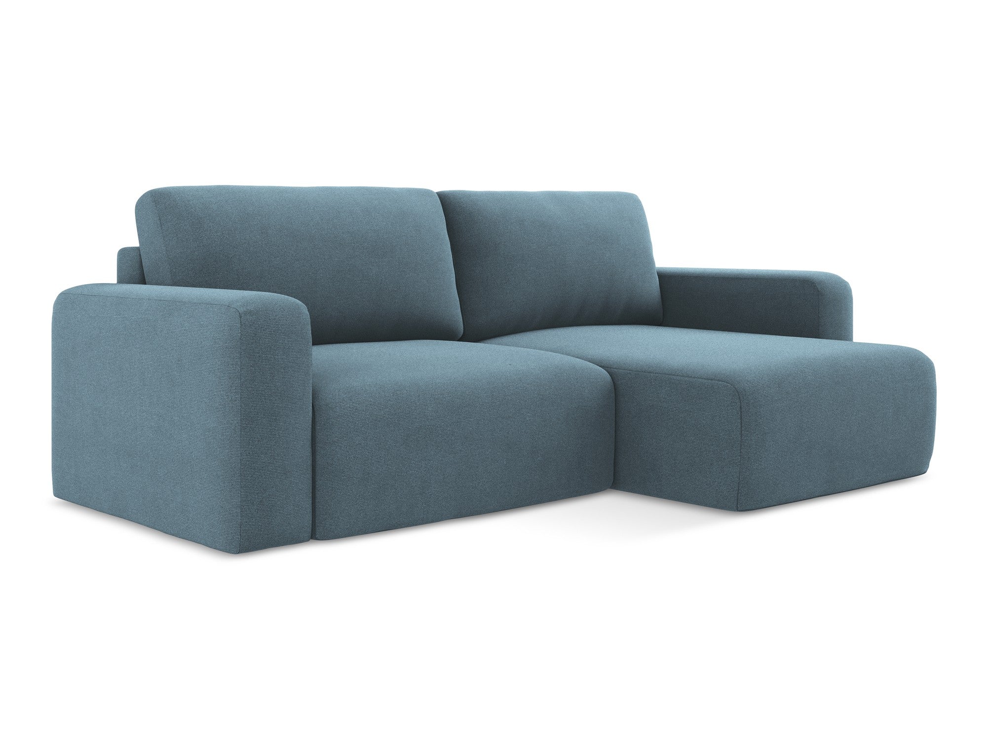 Right-sided corner sofa bed KONA light blue