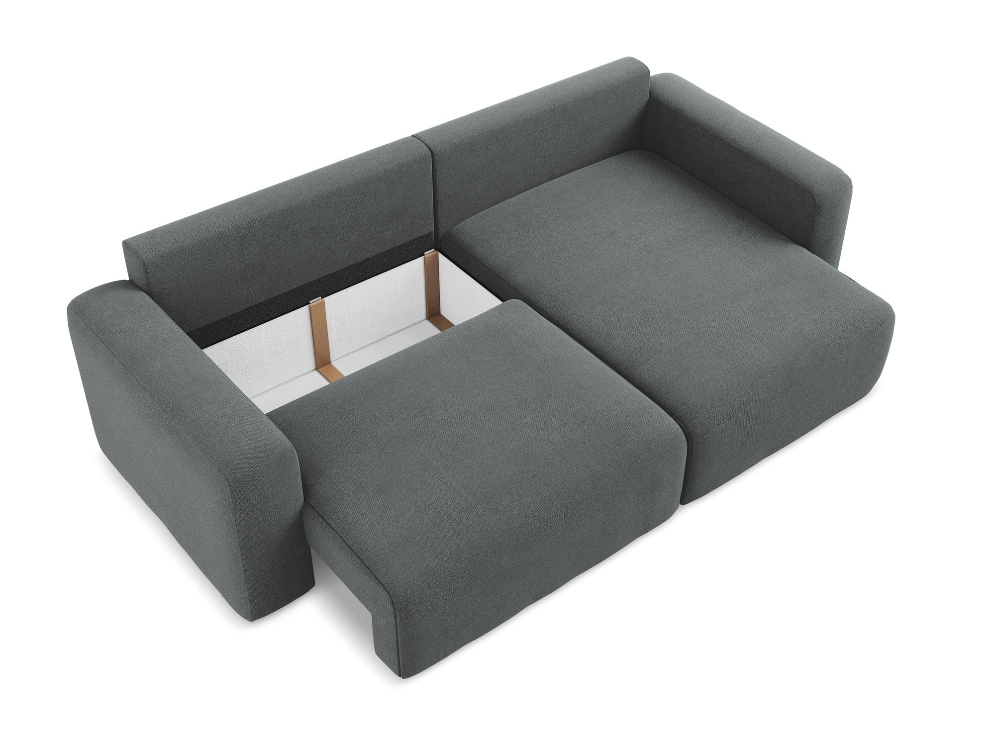 Right-sided corner sofa bed KONA gray