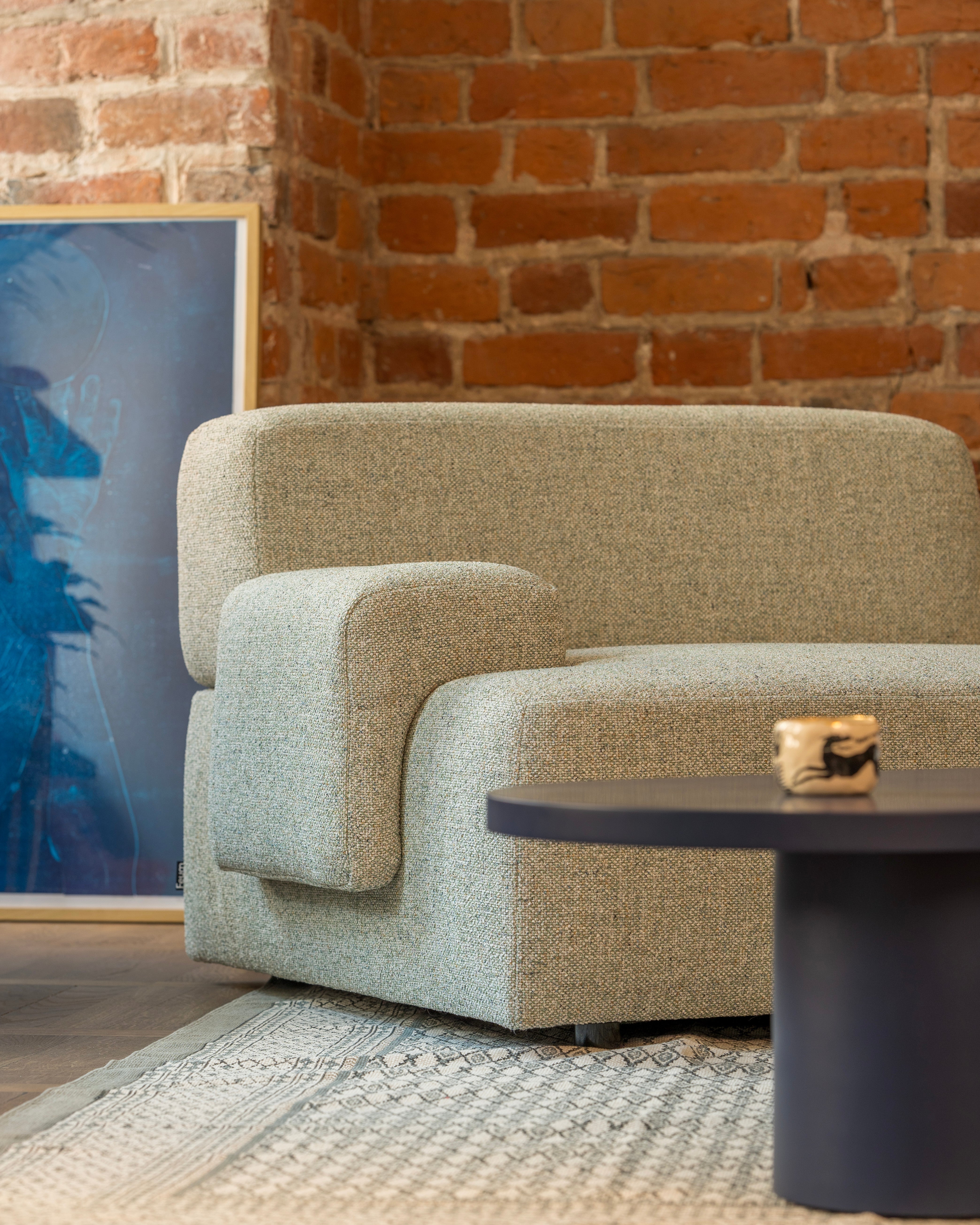 Modulaire 2-zitsbank UMI lichtgroen