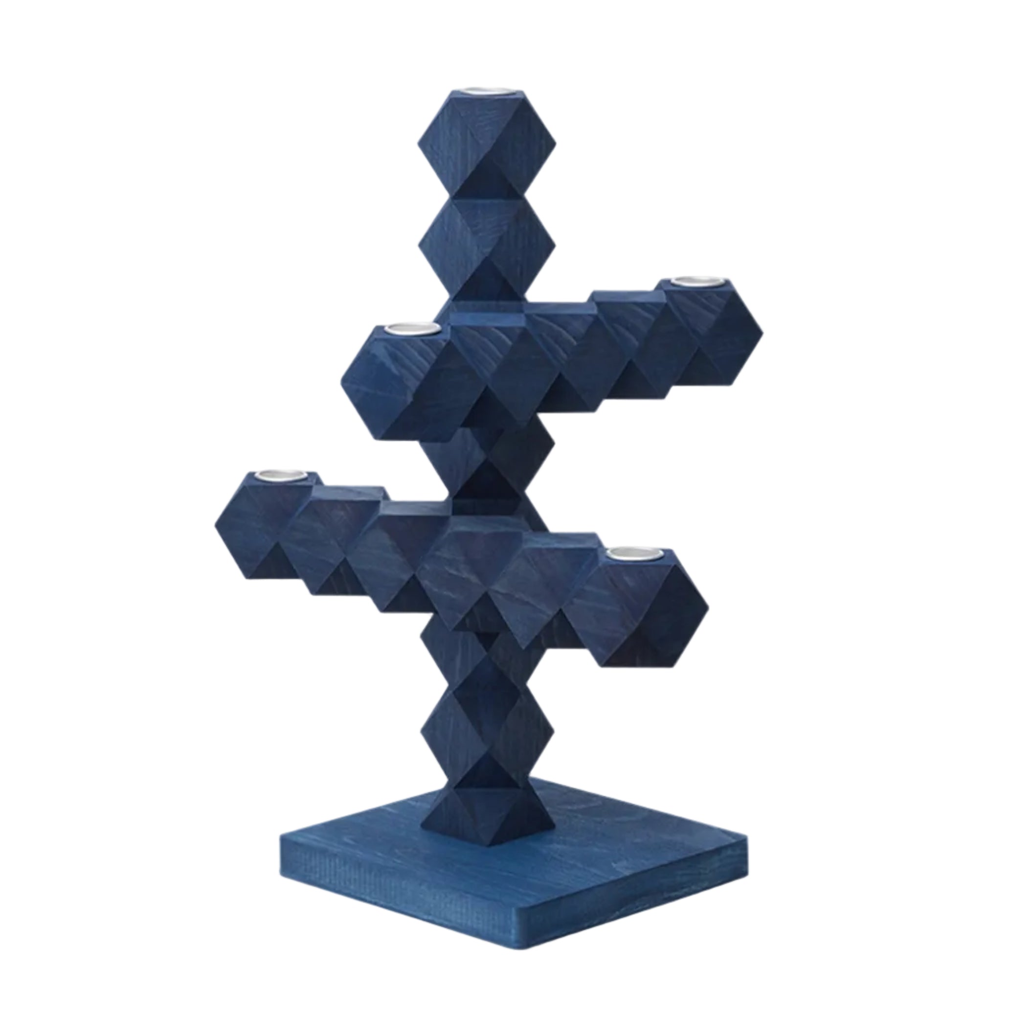 Kerzenhalter CLEAN CUT blau