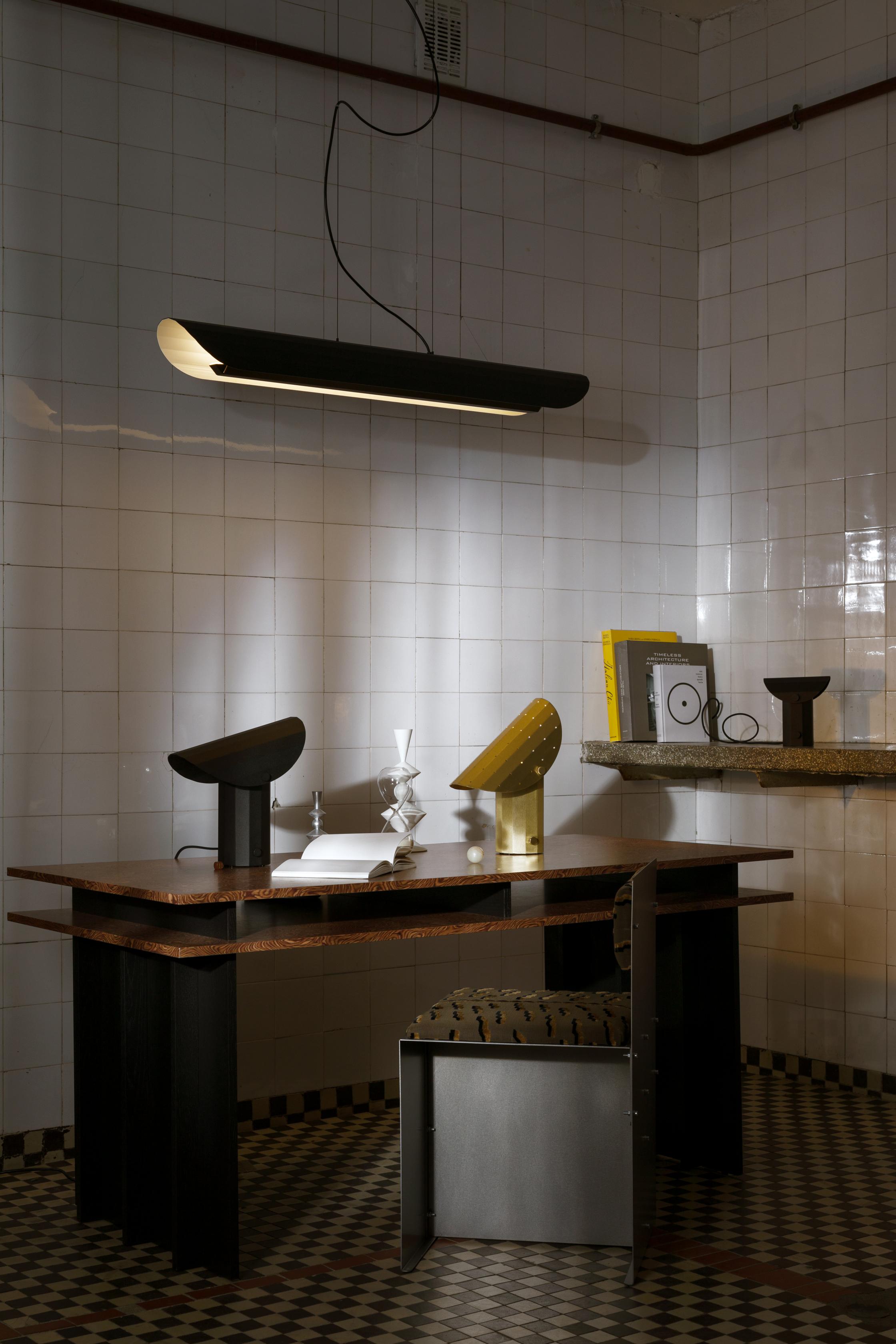 Tafellamp APOLIN geborsteld messing