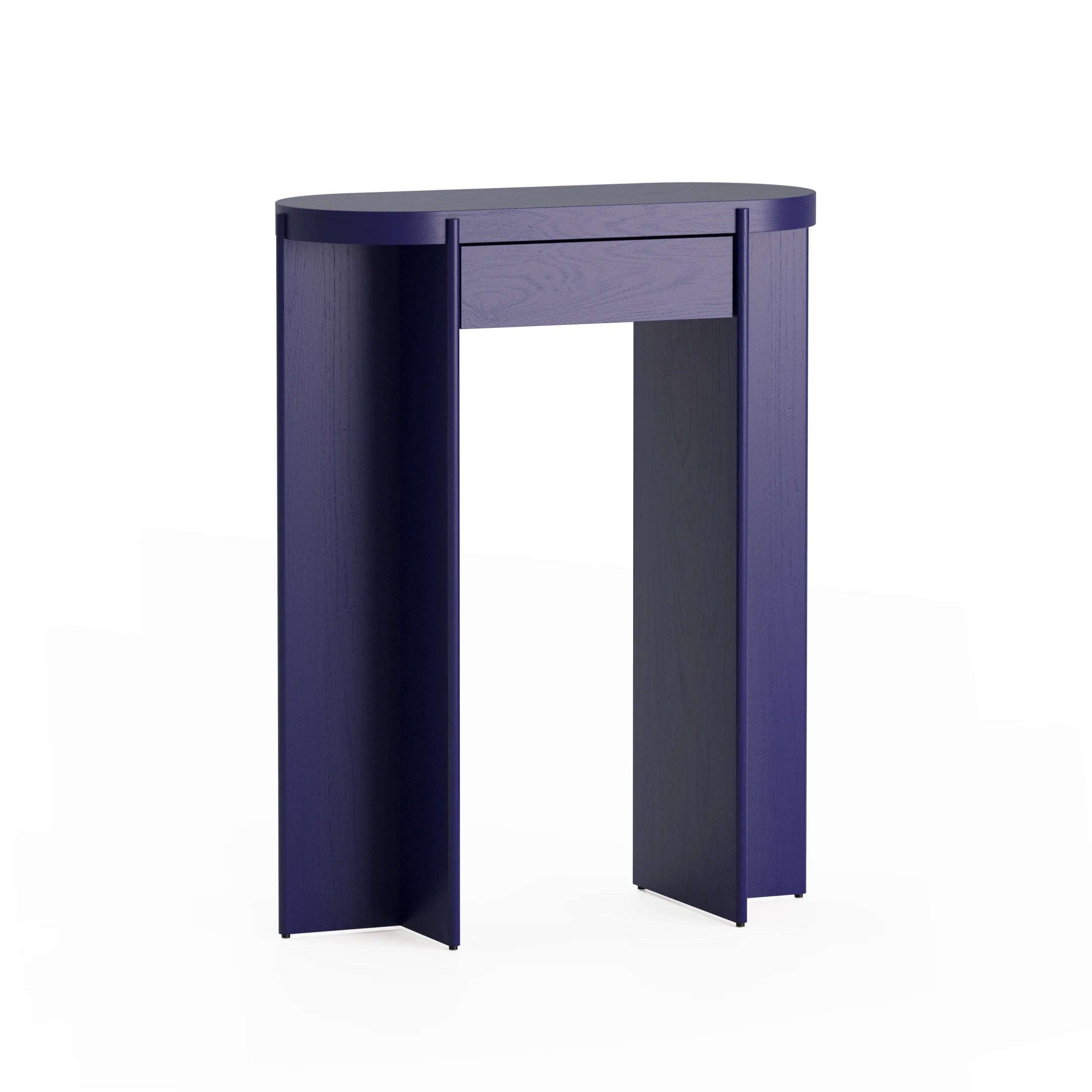 Konsola KIRU kobaltblauw eikenhout