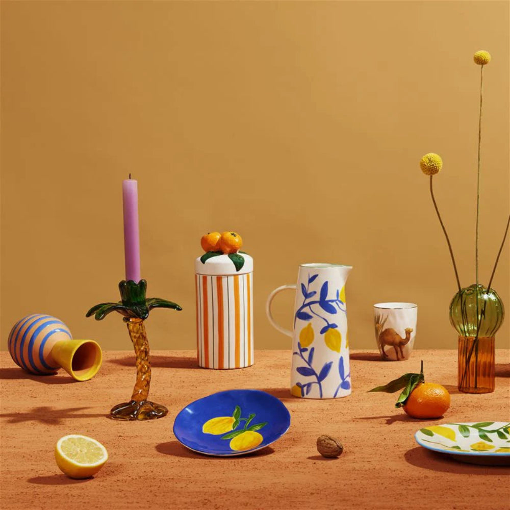 LEMON FULL Colorful Stoneware Plate Set