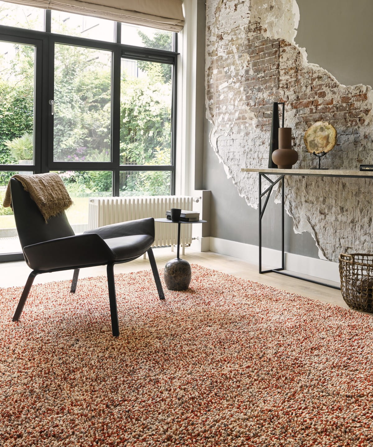 Teppich POP ART blau-grau mit langem Flor
