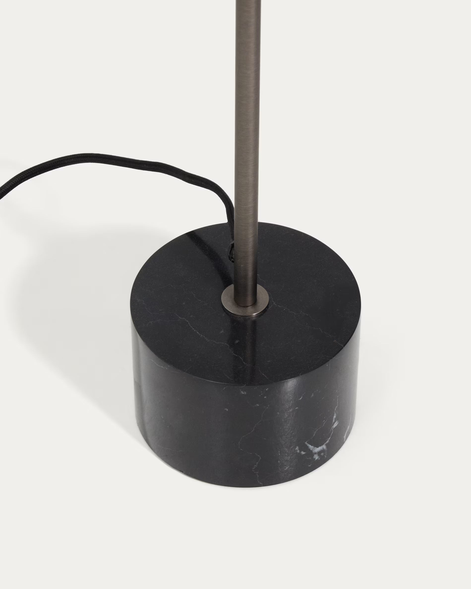 LYNOR black floor lamp with black marble base