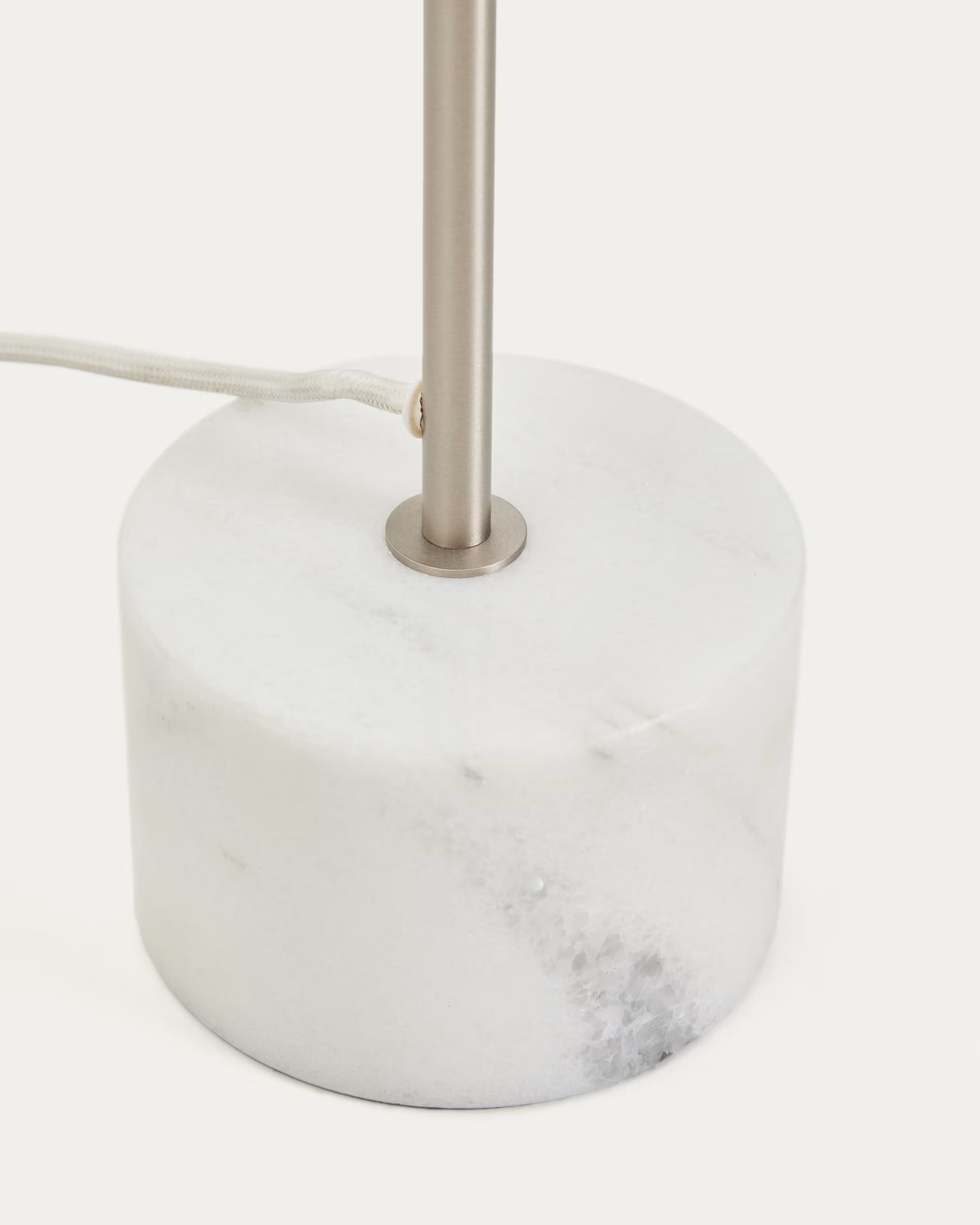 LYNOR floor lamp silver with a white marble base