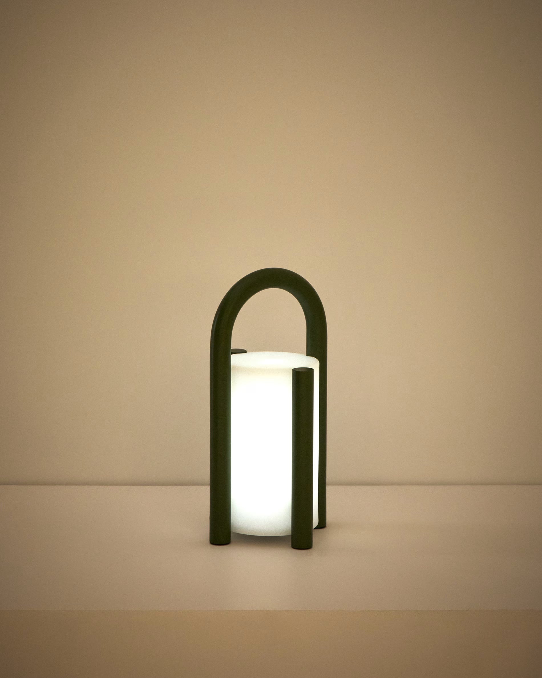 Tragbare Gartenlampe LEROS grün