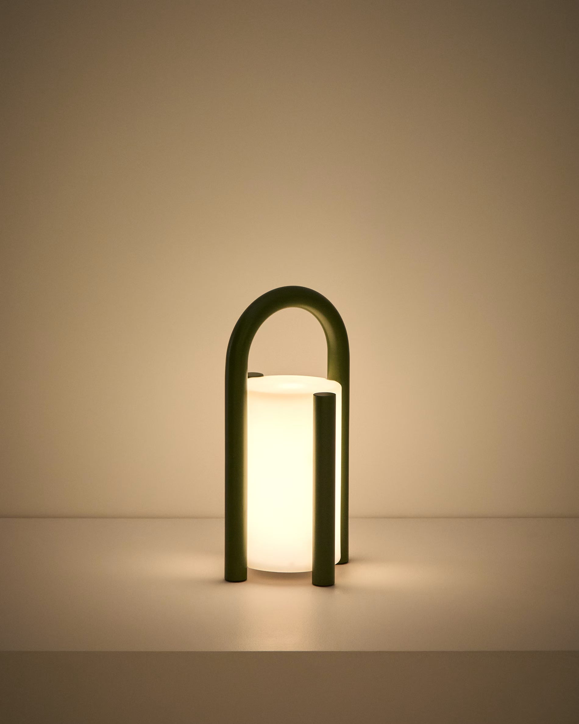 Tragbare Gartenlampe LEROS grün