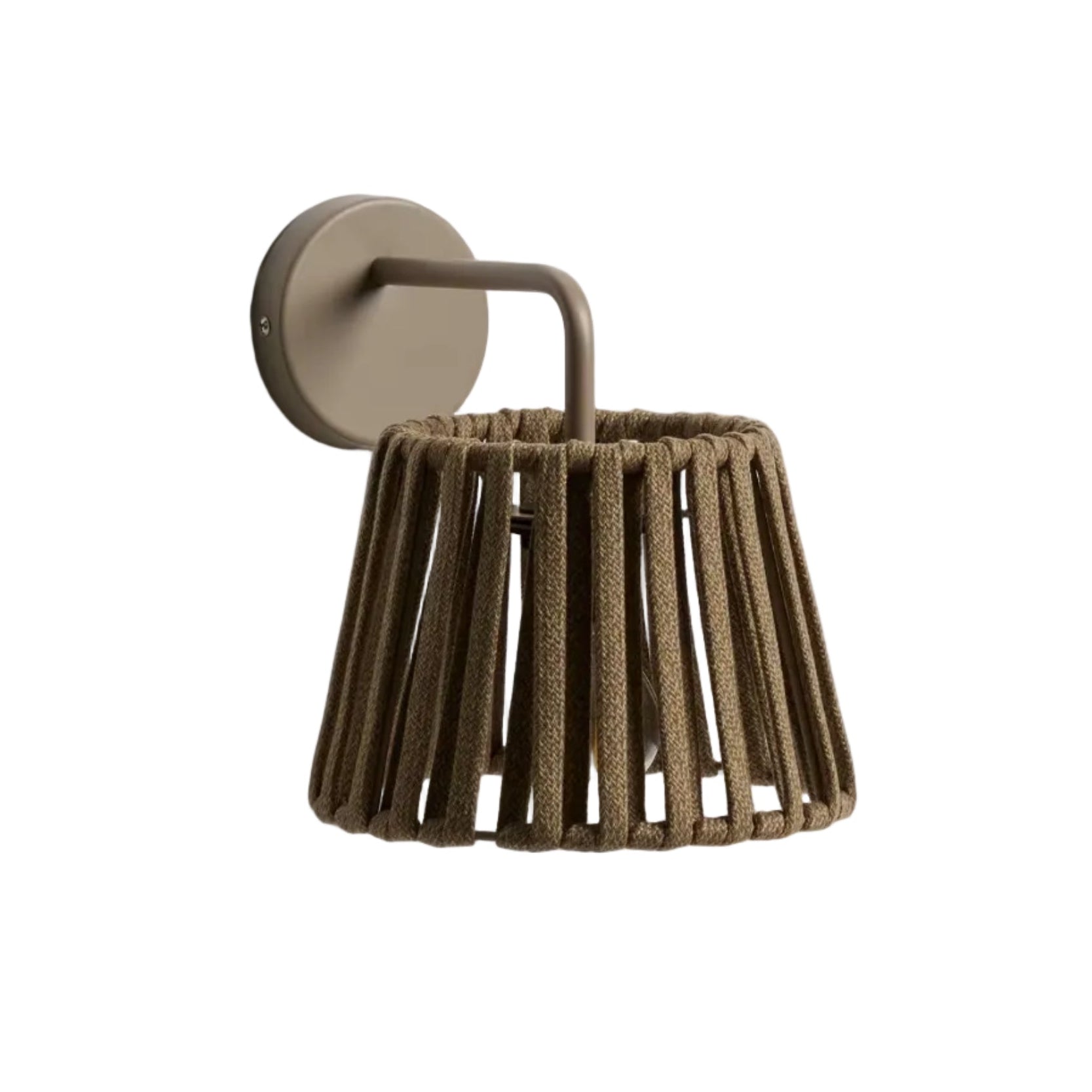 Lampa ogrodowa ścienna solarna ALDET ciemnobeżowy – Kave Home