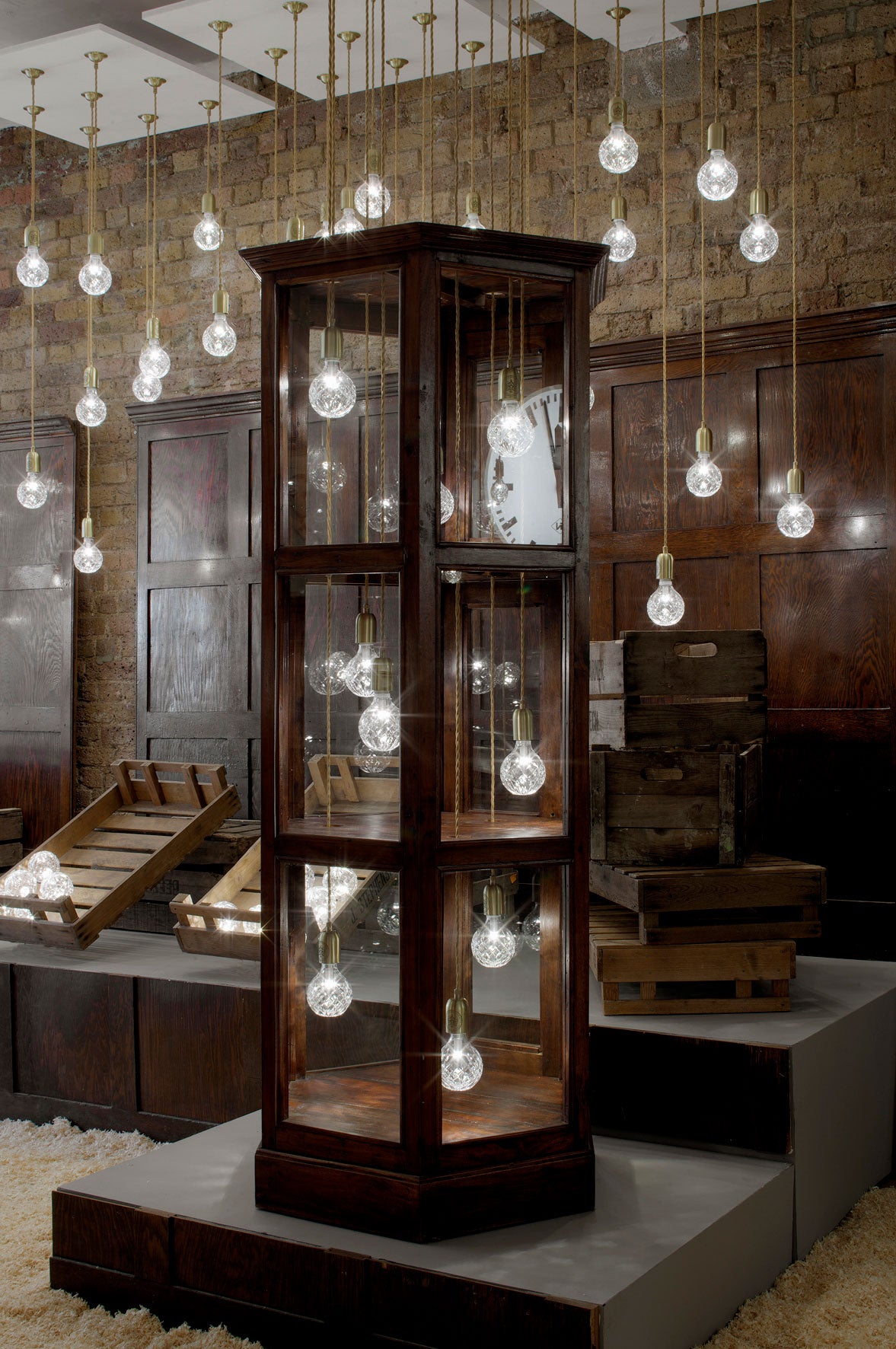 Hanglamp CRYSTAL BULB van kristalglas met chroomafwerking