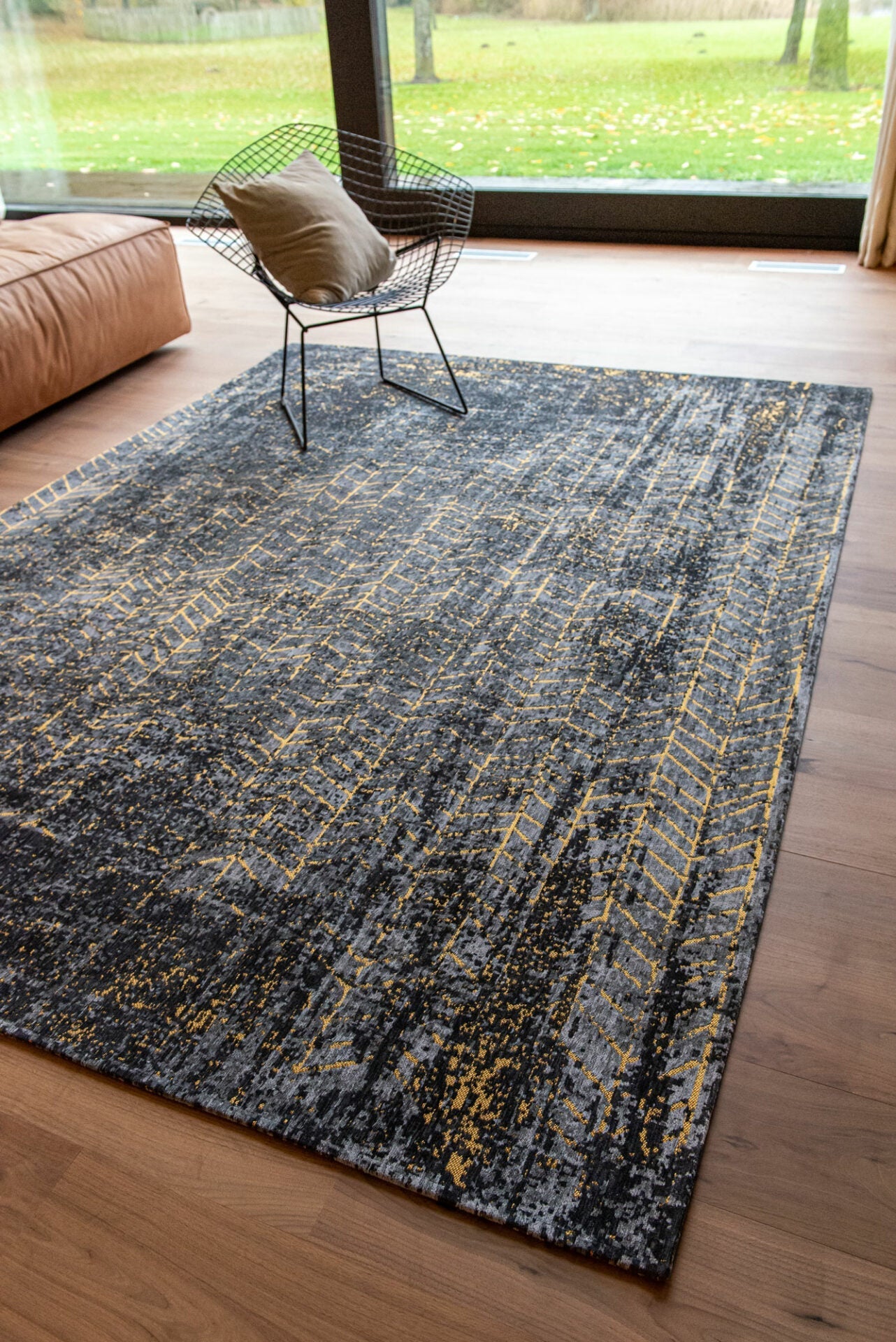 Vloerkleed JACOBS LADDER BROADWAY GLITTER zwart-goud
