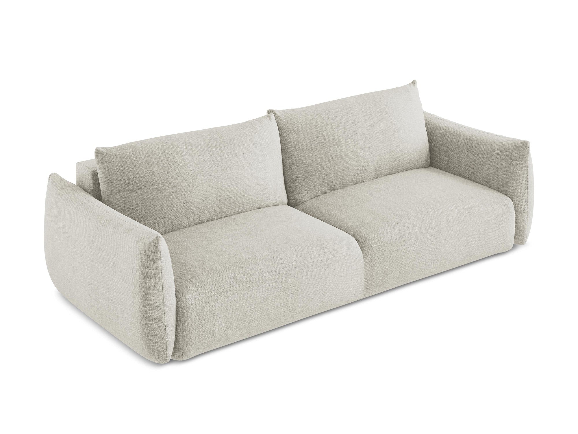 Sofa 3-zits met slaapfunctie LEILA lichtbeige