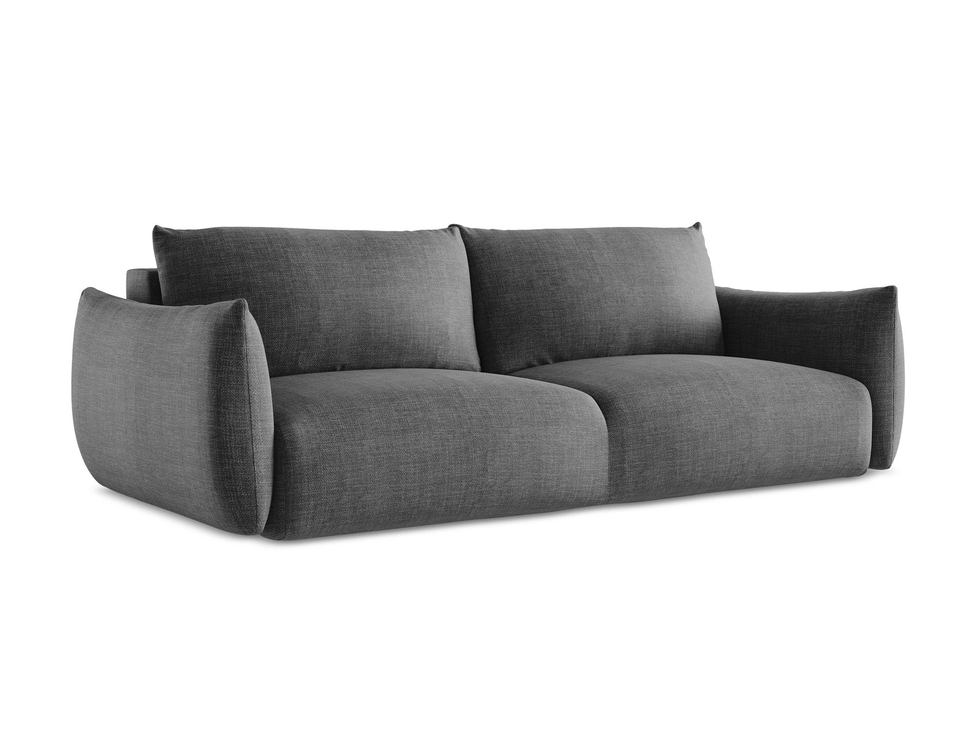 3-Seater Sofa with Sleeping Function LEILA Dark Gray