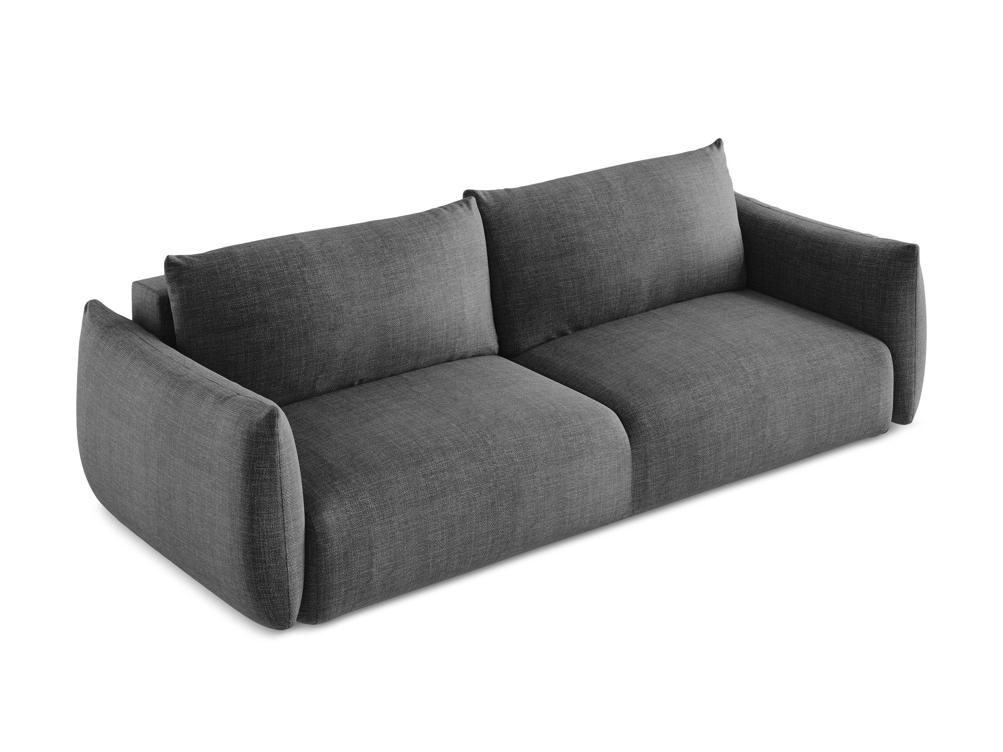 3-Seater Sofa with Sleeping Function LEILA Dark Gray
