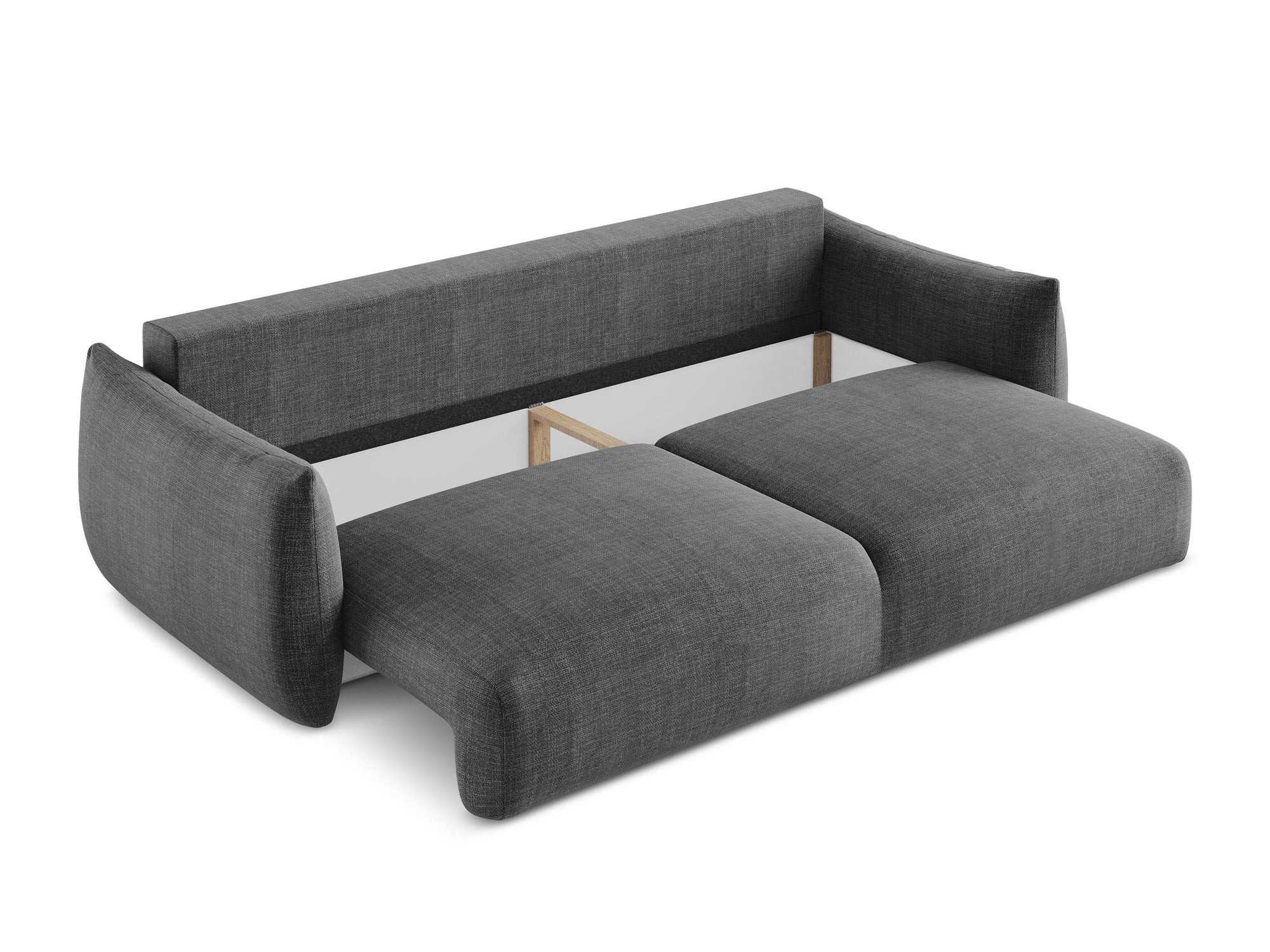 3-Seater Sofa with Sleeping Function LEILA Dark Gray