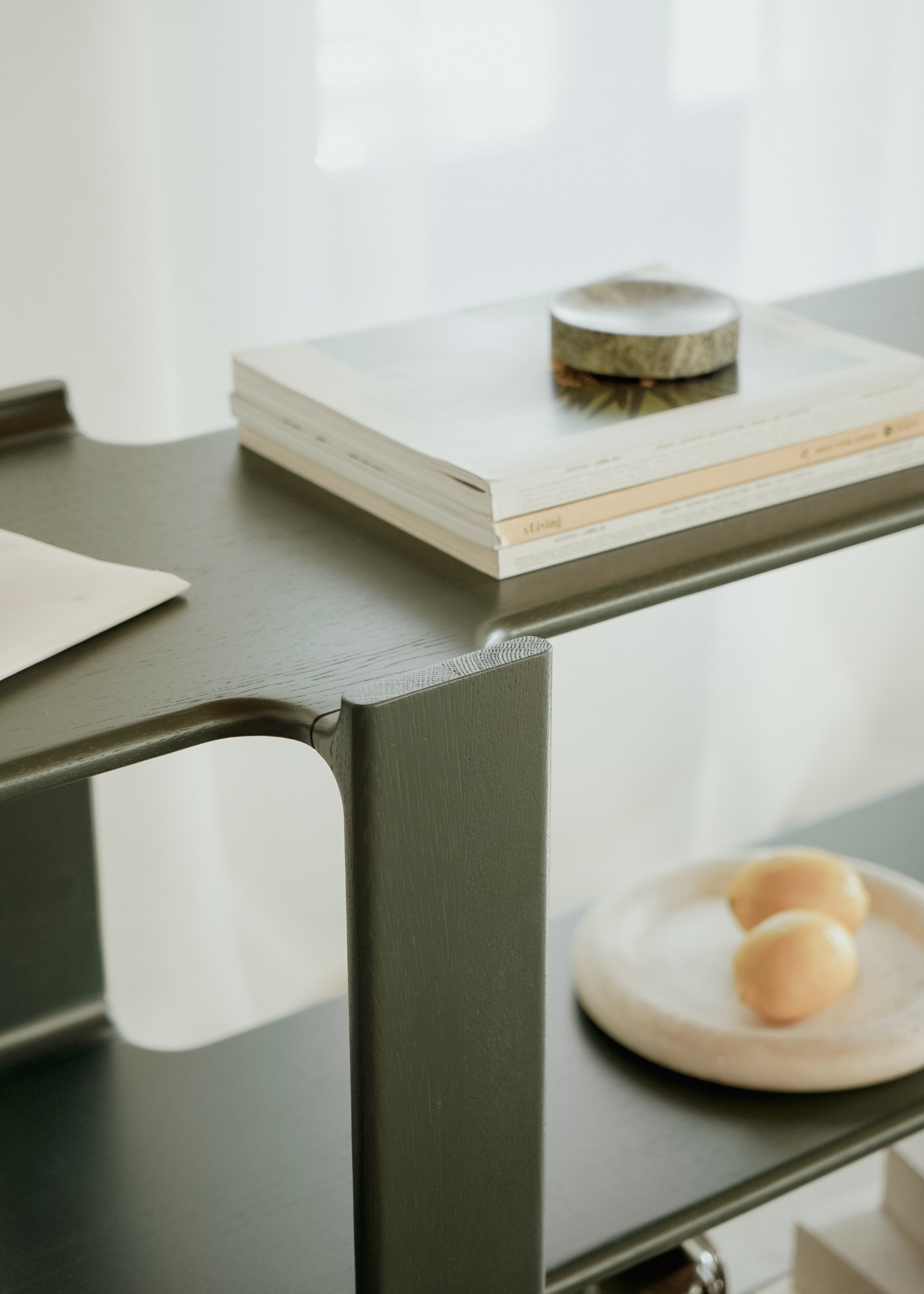 Boekenkast LIGO DUO olijfhout eiken