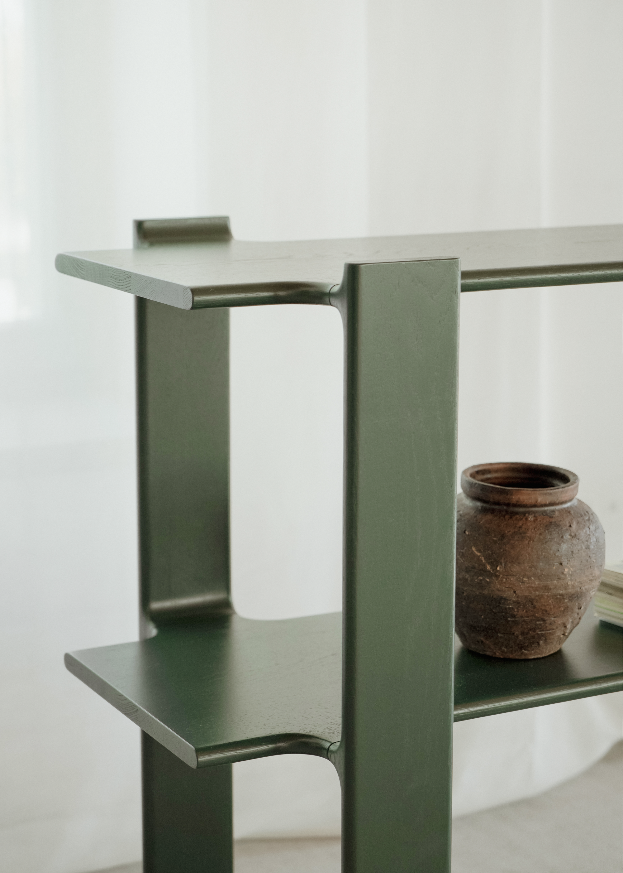 LIGO DUO Shelf green oak wood