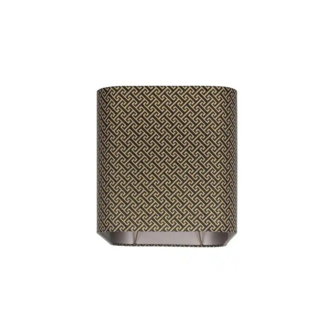 Rechteckiger GEO Schirm schwarz mit beige