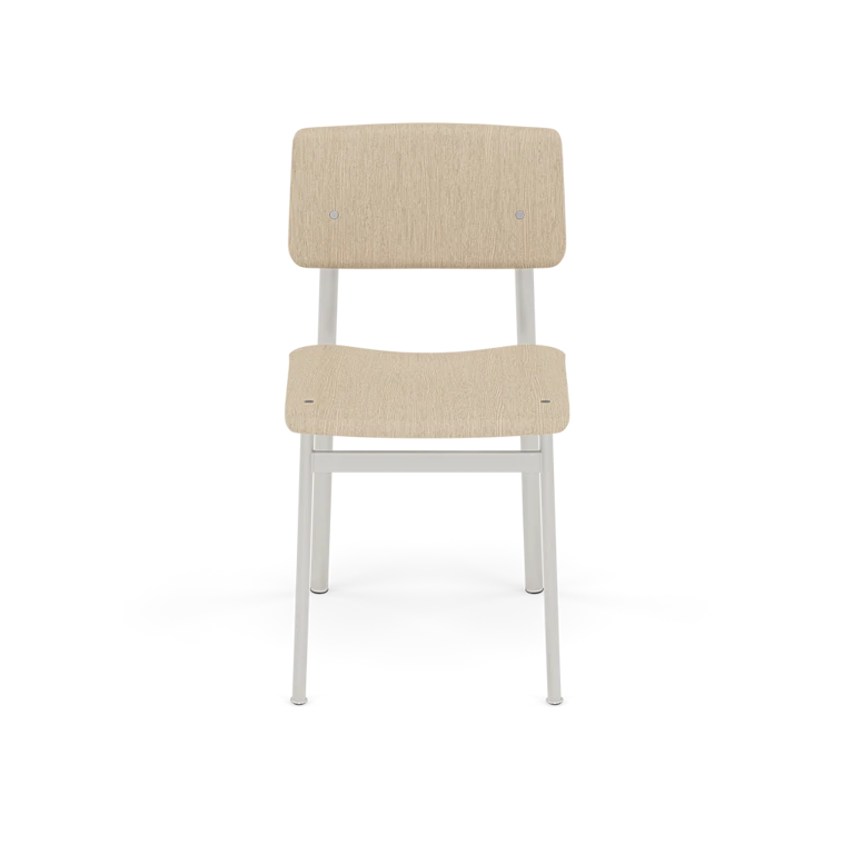 LOFT Chair with Oak Veneer and Gray Base