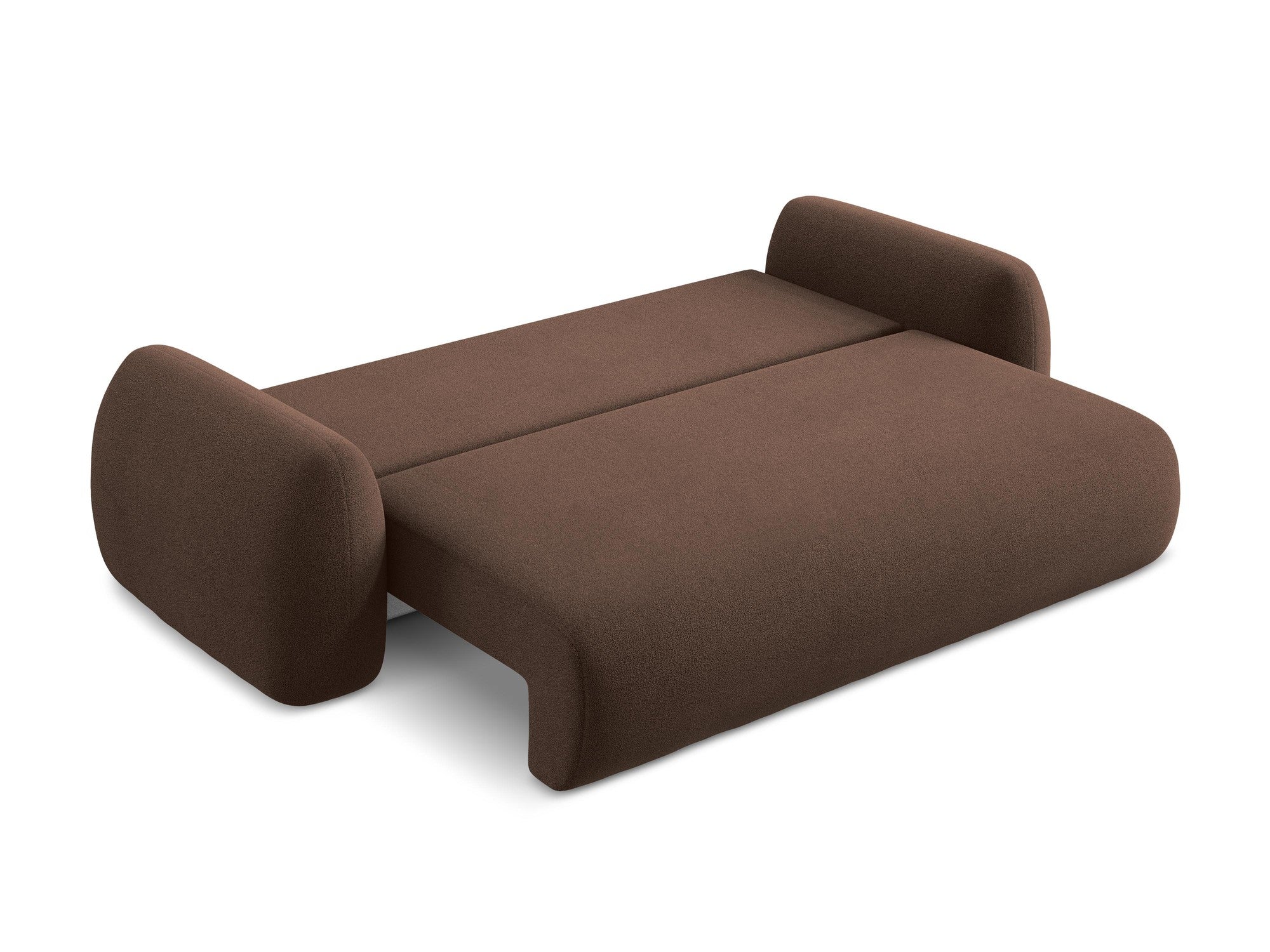 Sofa 3-zits met slaapfunctie LOHI bruin boucle