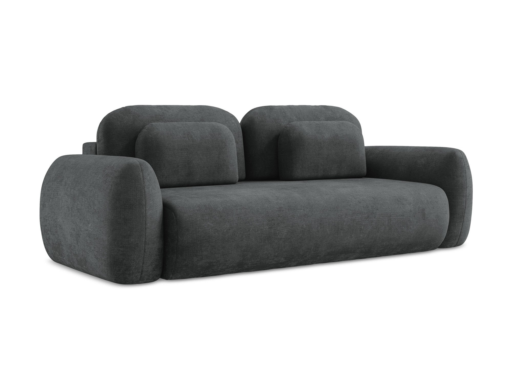 3-zitsbank met slaapfunctie LOHI donkergrijs chenille