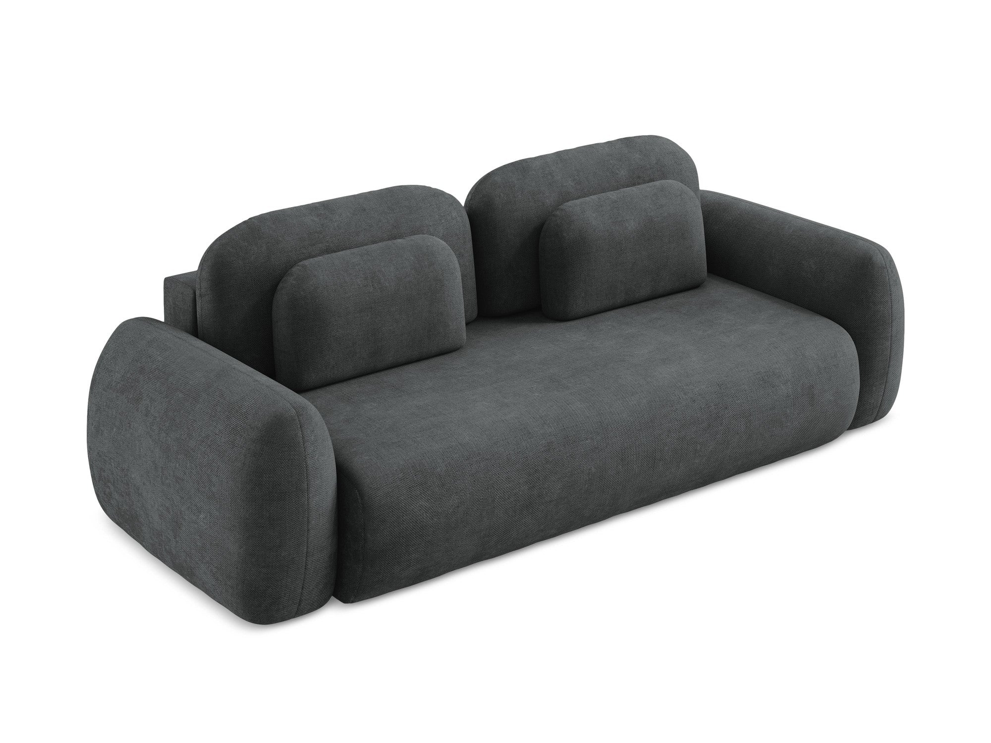 3-zitsbank met slaapfunctie LOHI donkergrijs chenille
