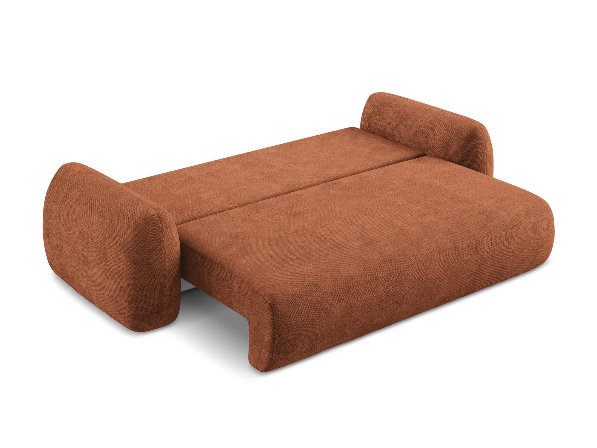 3-Seater Sofa with Sleeping Function LOHI Terracotta Chenille