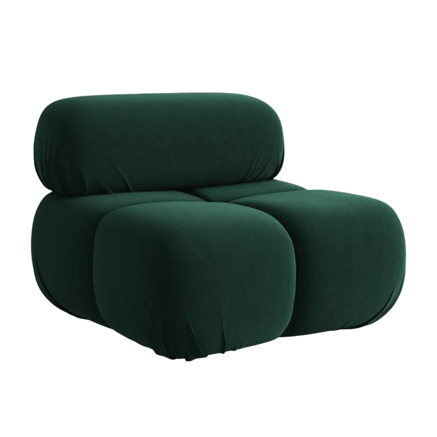 Armchair / velvet module LOKUA bottle green