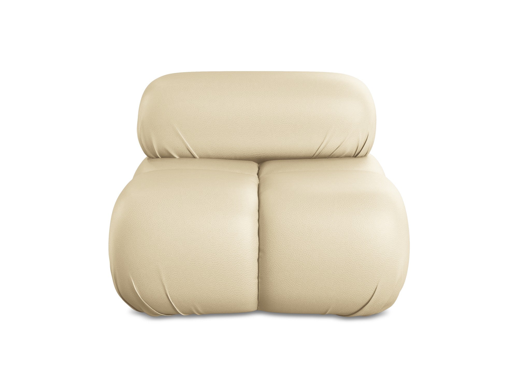 Fauteuil / module LOKUA beige ecologische leer