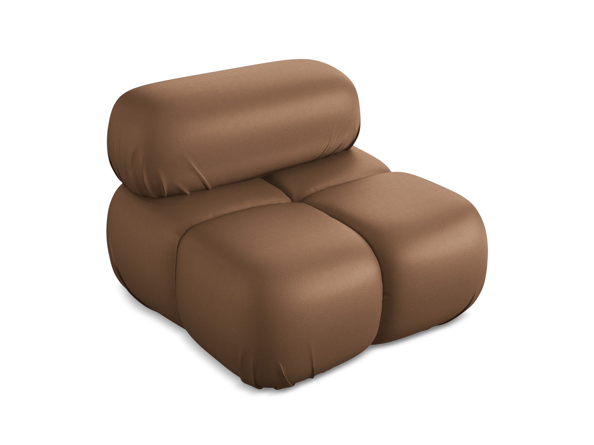 Fauteuil / module LOKUA chocolade ecologische leer