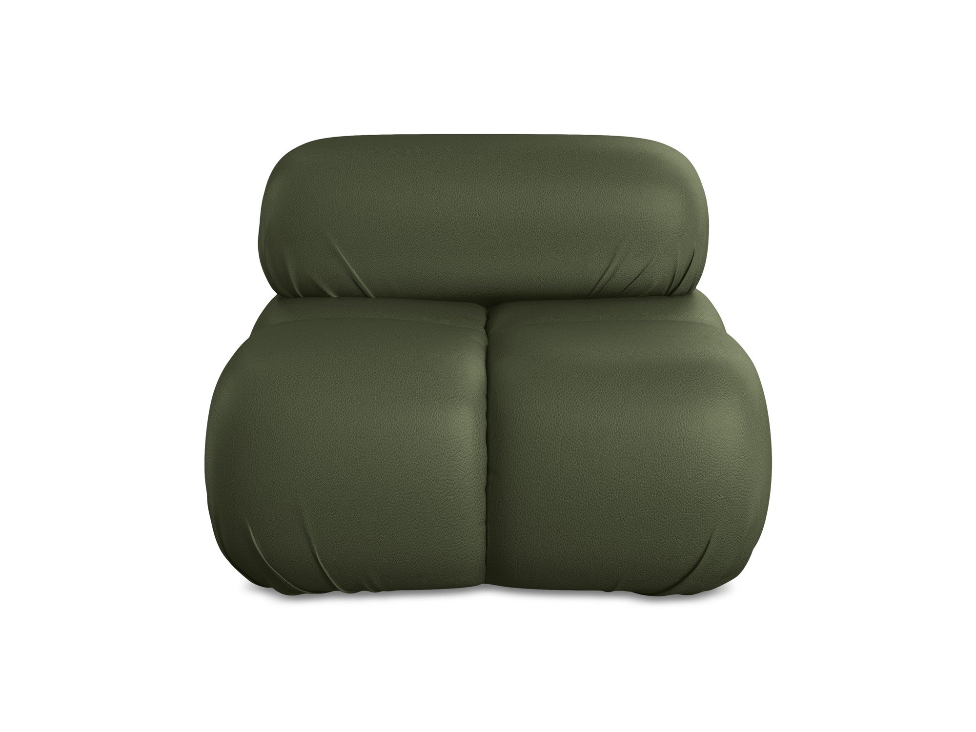 Armchair / module LOKUA dark green eco-leather