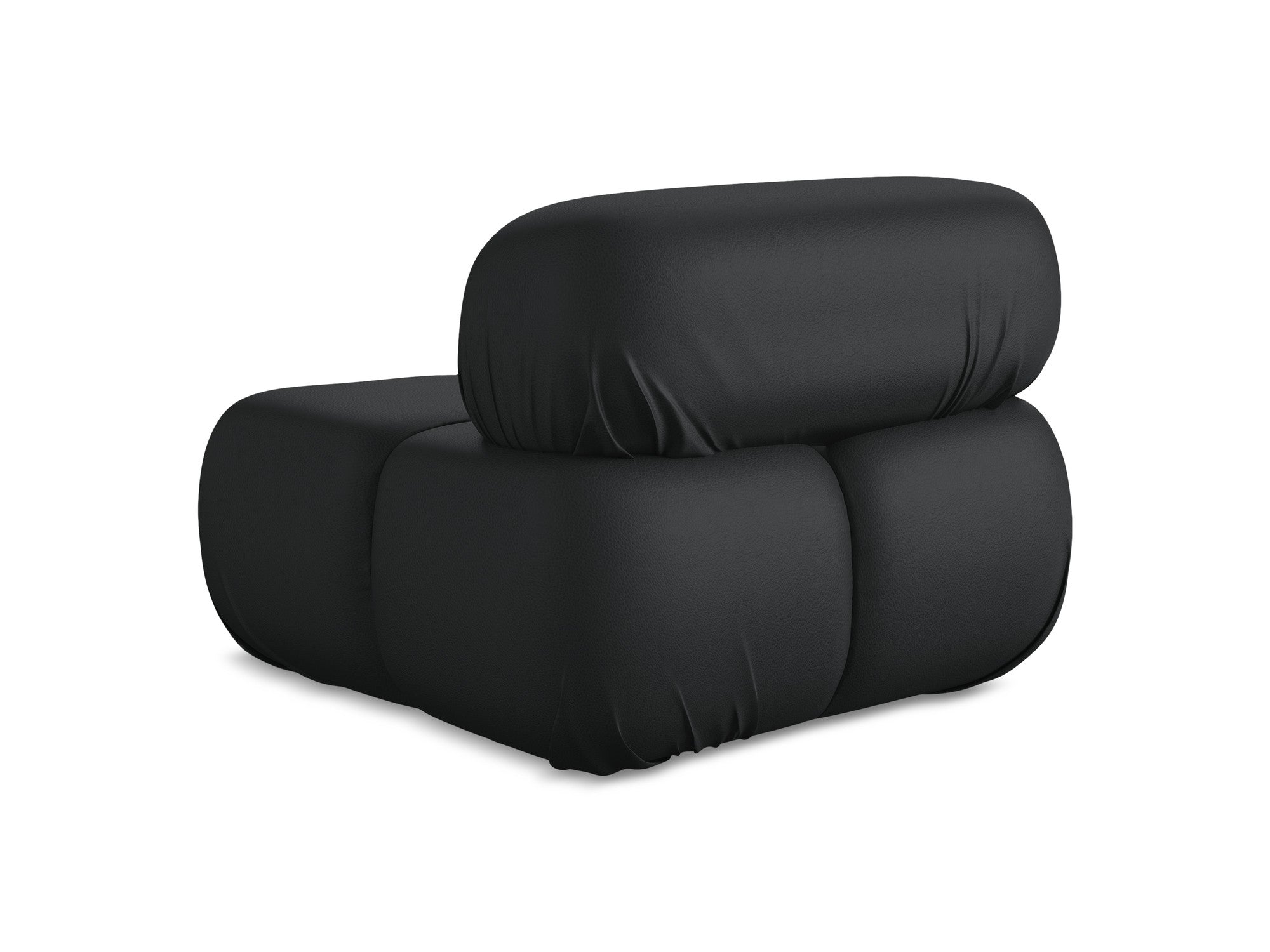 Armchair / module LOKUA black eco-leather
