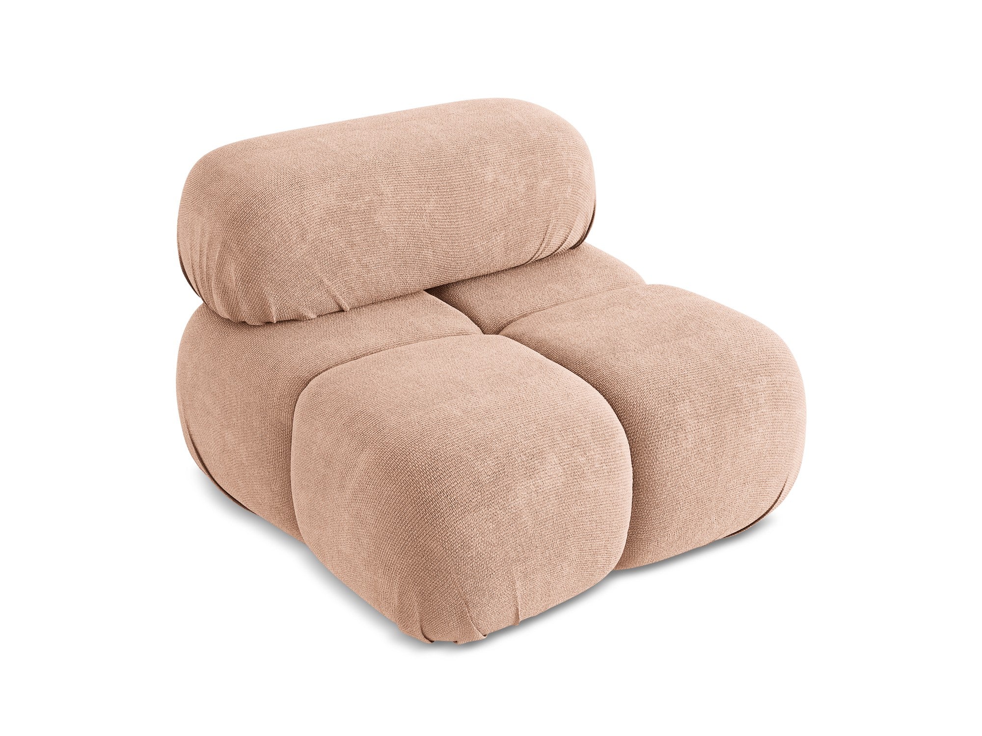 Armchair / module LOKUA peach chenille