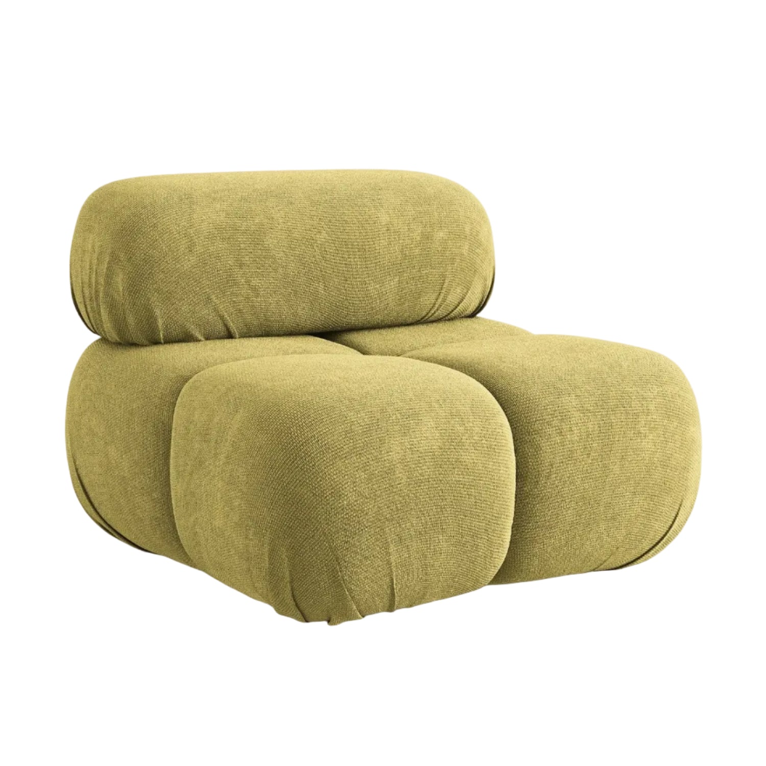 Armchair / module LOKUA lime chenille