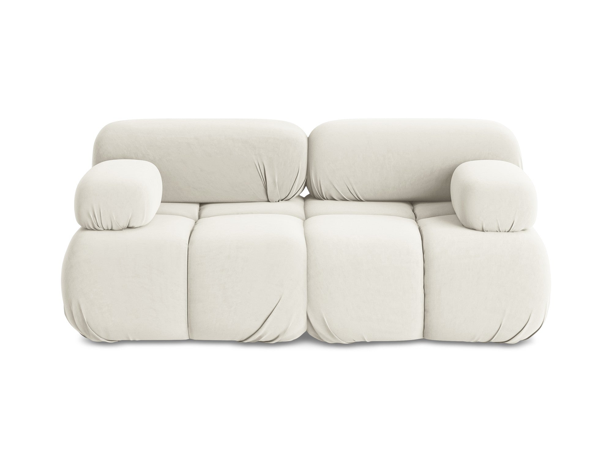 Modulares Samtsofa für 2 Personen LOKUA hellbeige