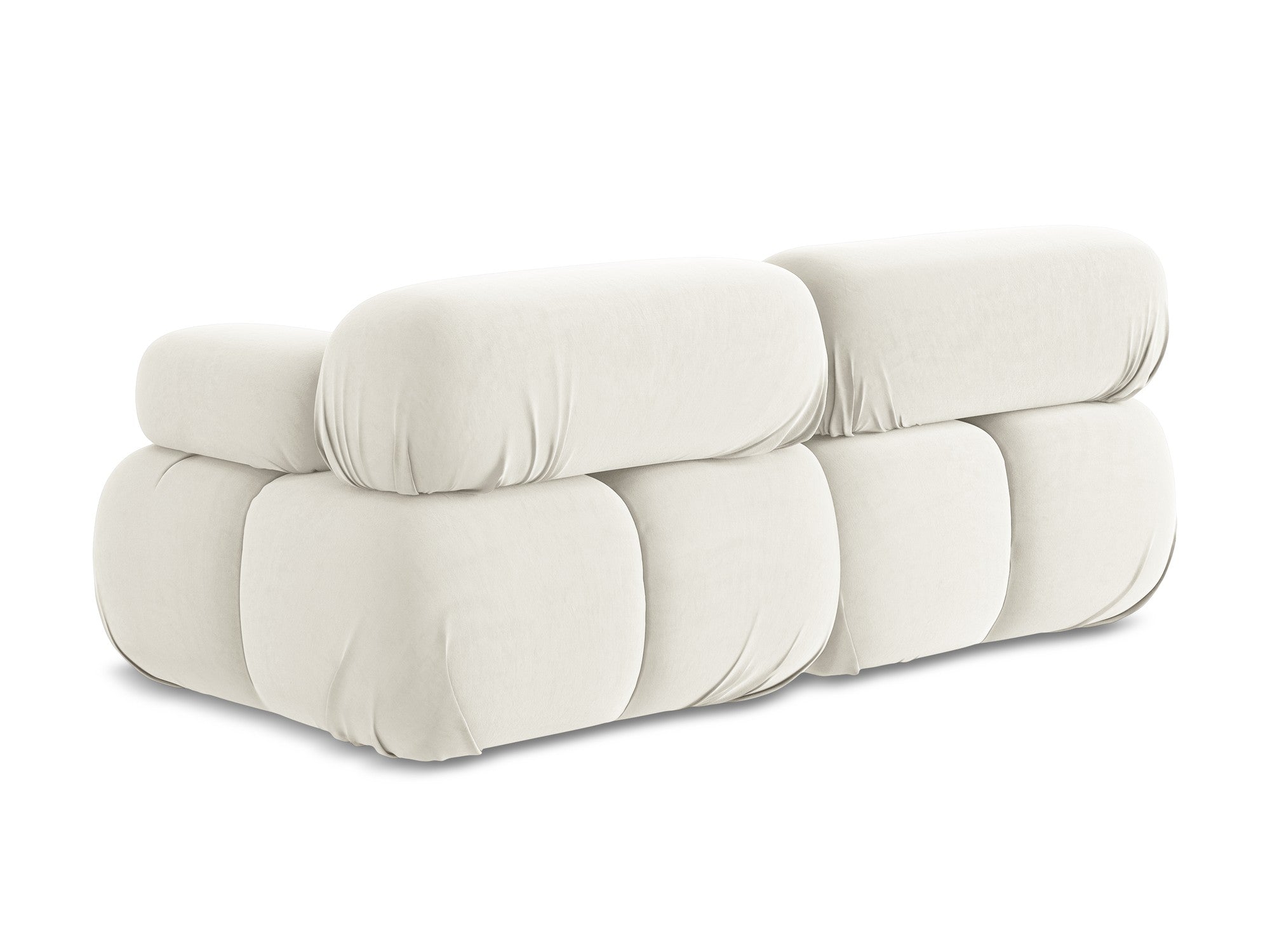 Modulares Samtsofa für 2 Personen LOKUA hellbeige