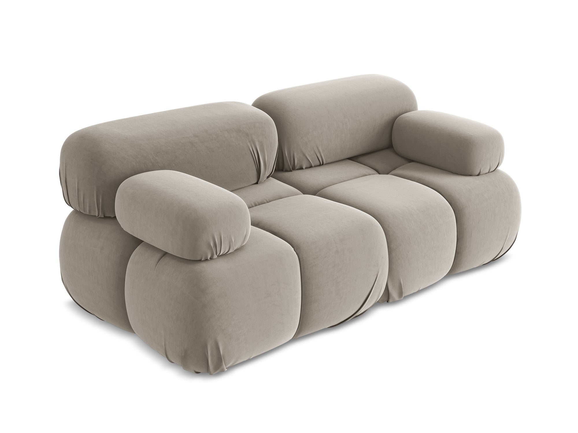 Taupe Velvet Modular Sofa for Two LOKUA