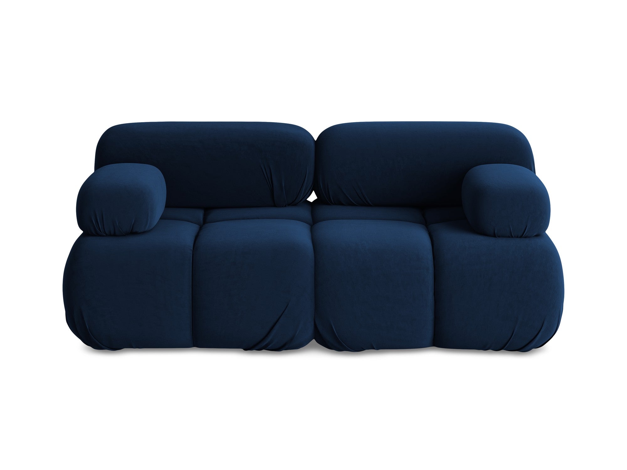 Modular Velvet Sofa for 2 People LOKUA Royal Blue