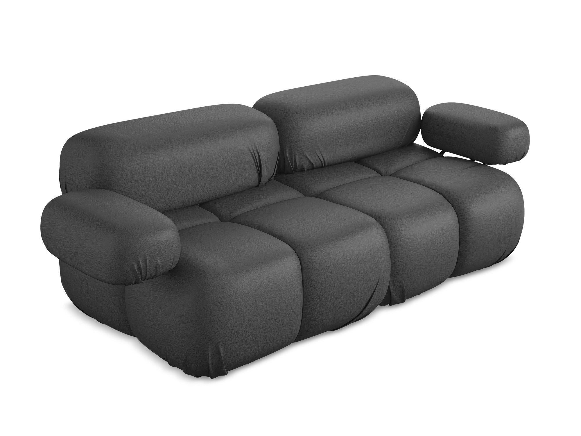 Modular 2-Seater Sofa LOKUA Gray Eco-Leather