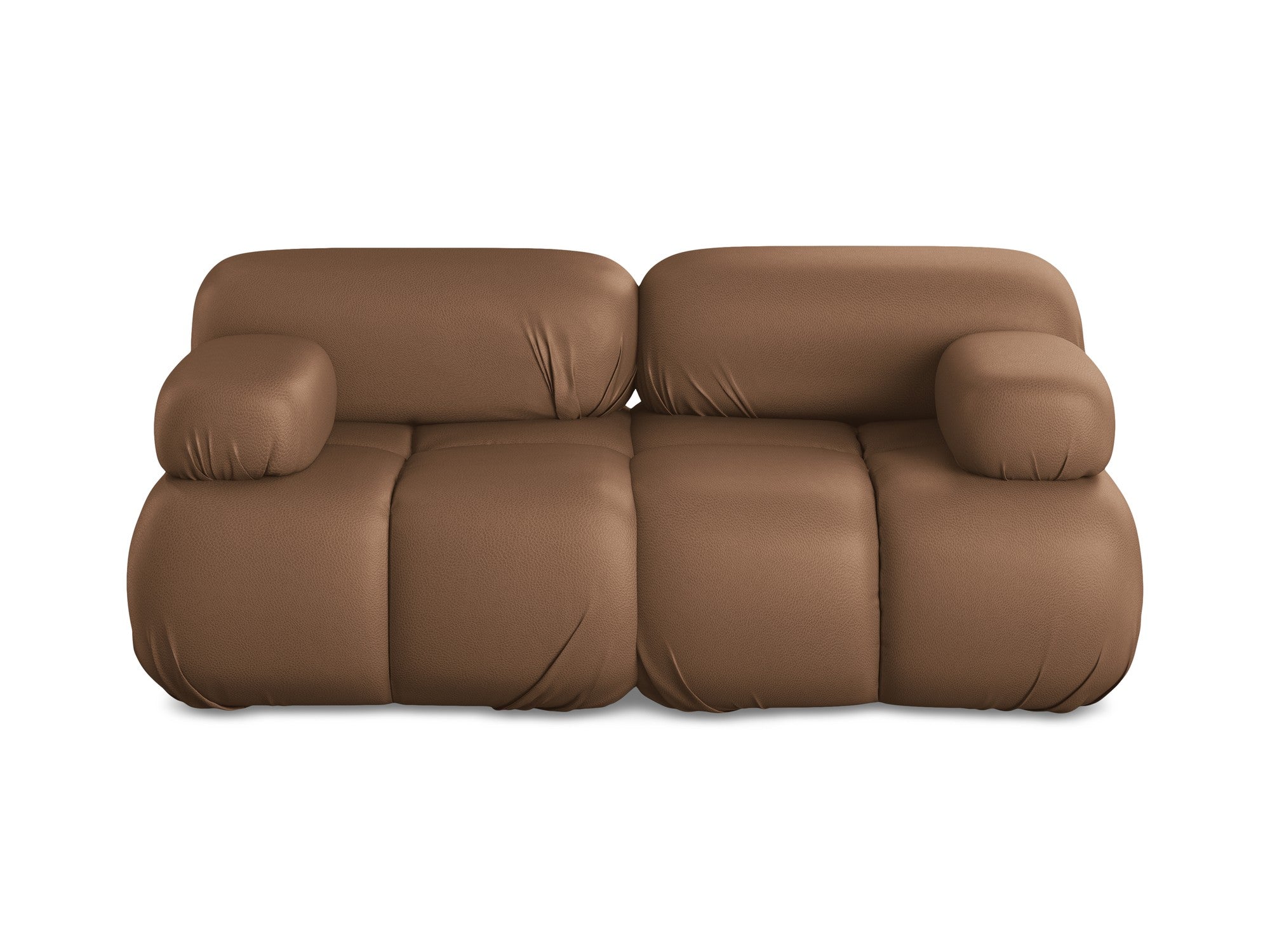 Modular 2-Seater Sofa LOKUA in Chocolate Eco-Leather