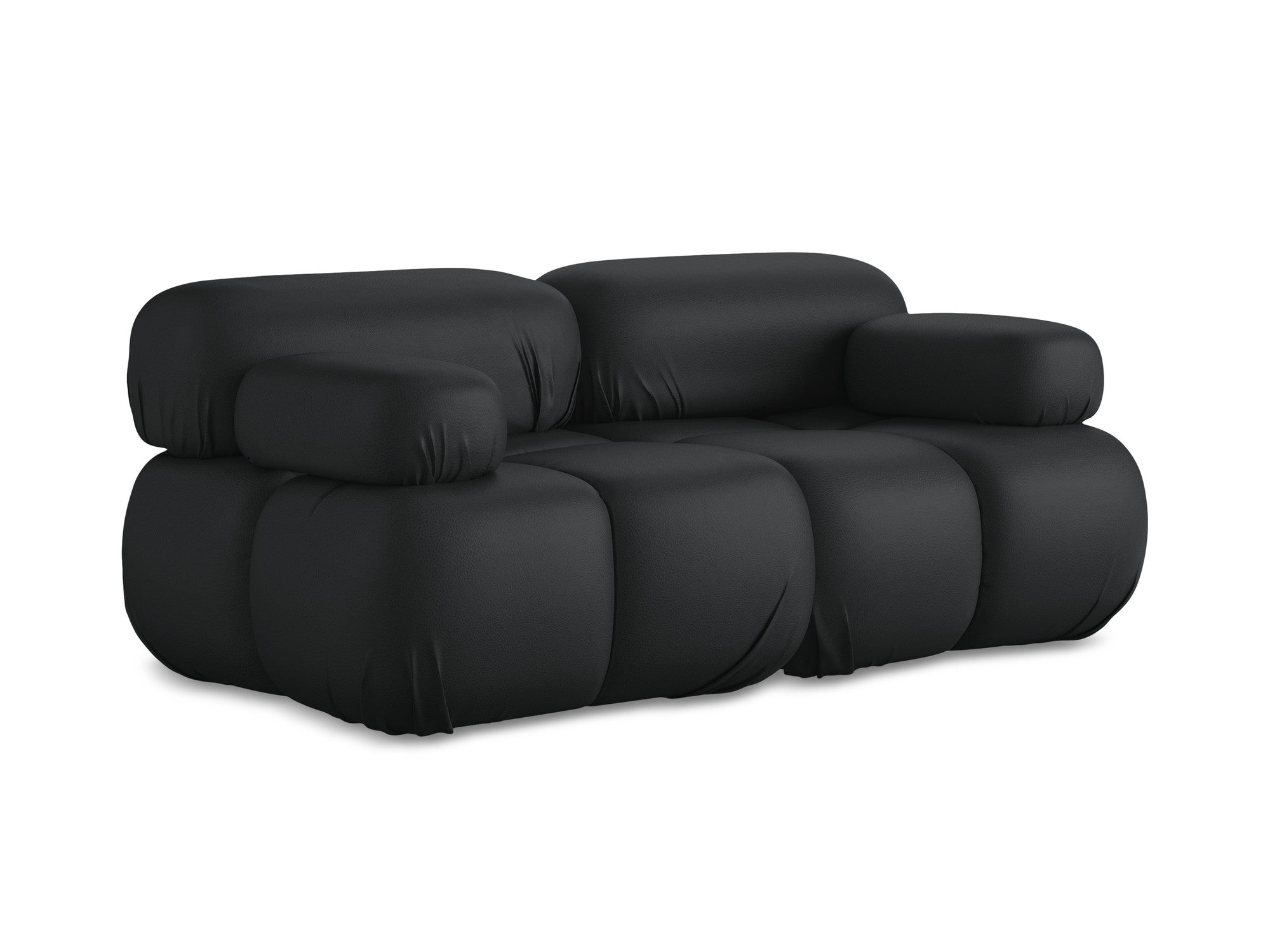 Modular 2-Seater Sofa LOKUA Black Eco-Leather