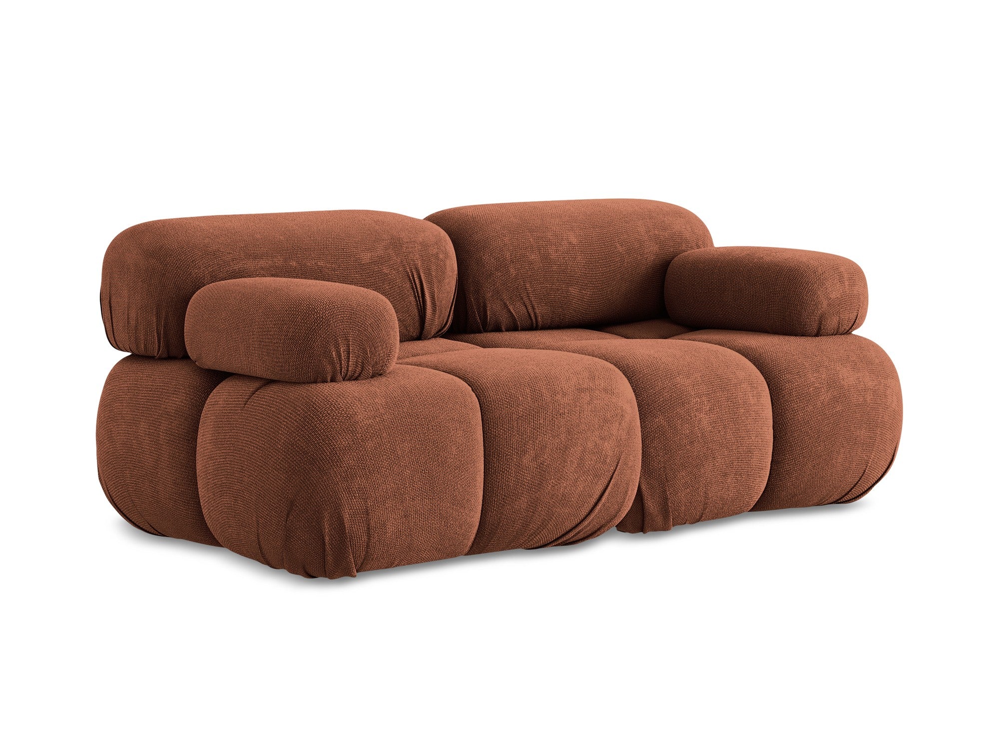 Modular 2-Seater Sofa LOKUA Terracotta Chenille