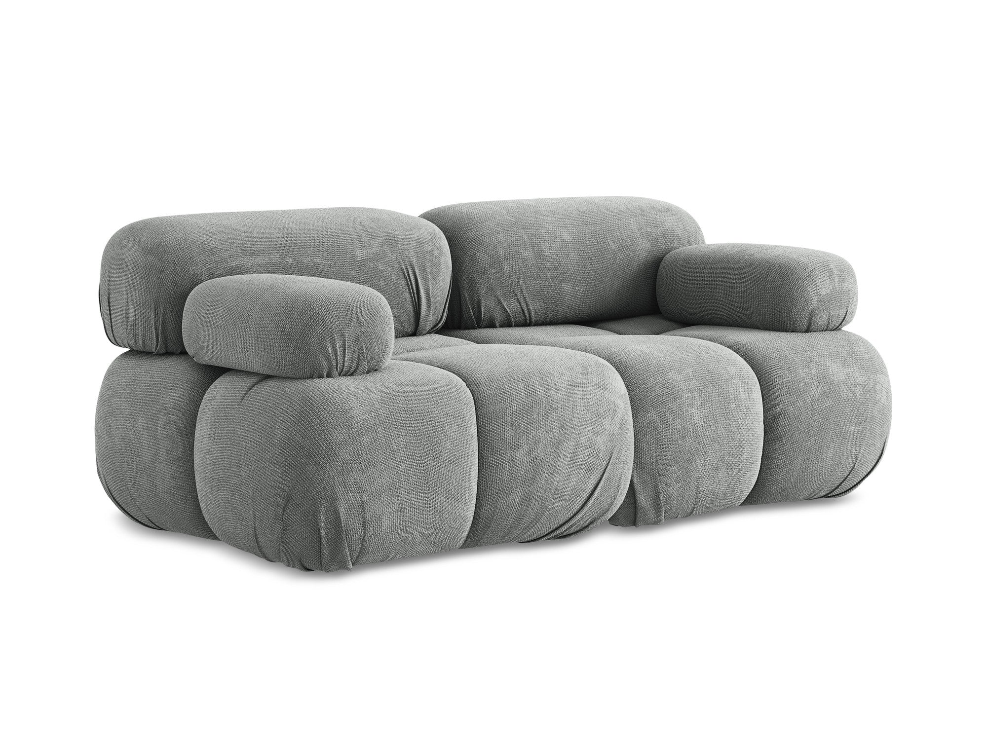 Modulaire 2-zitsbank LOKUA grijs chenille